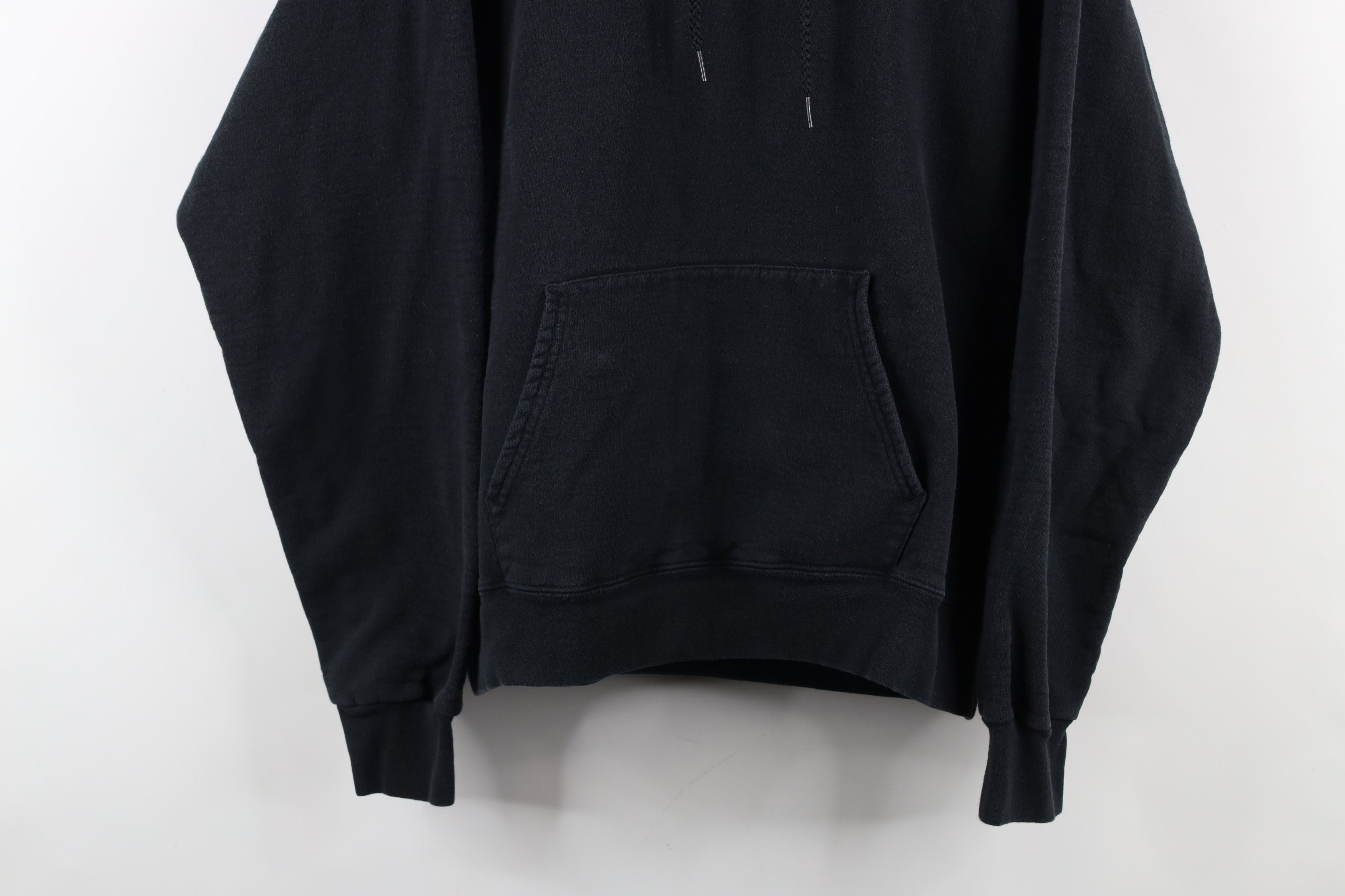 Vintage Vintage 90s Streetwear Heavyweight Hoodie Sweatshirt Black Size US M / EU 48-50 / 2 - 3 Thumbnail