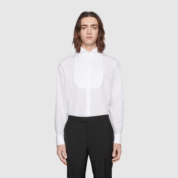 Gucci o1la5ras0426 Cotton Shirt in White Size US M / EU 48-50 / 2 - 5 Thumbnail