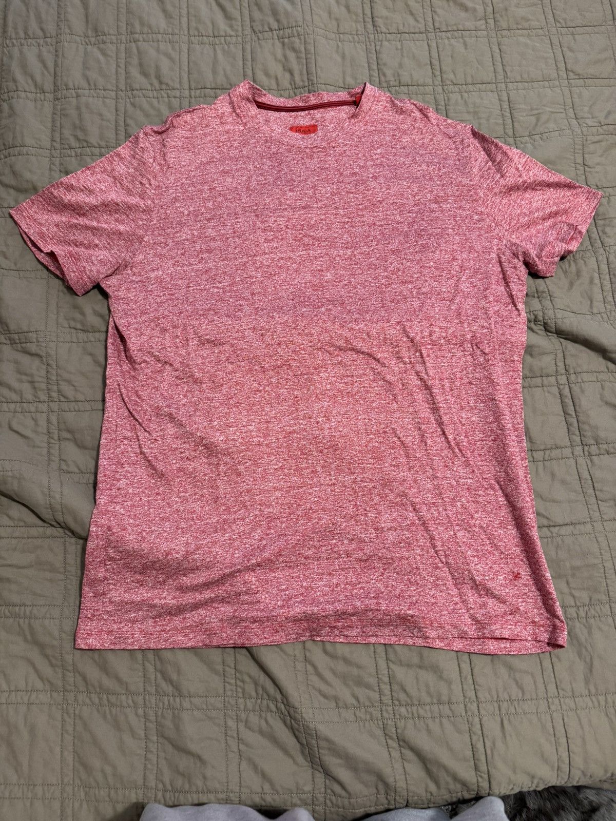 Isaia Red/White Linen Tshirt L Size US L / EU 52-54 / 3 - 1 Thumbnail