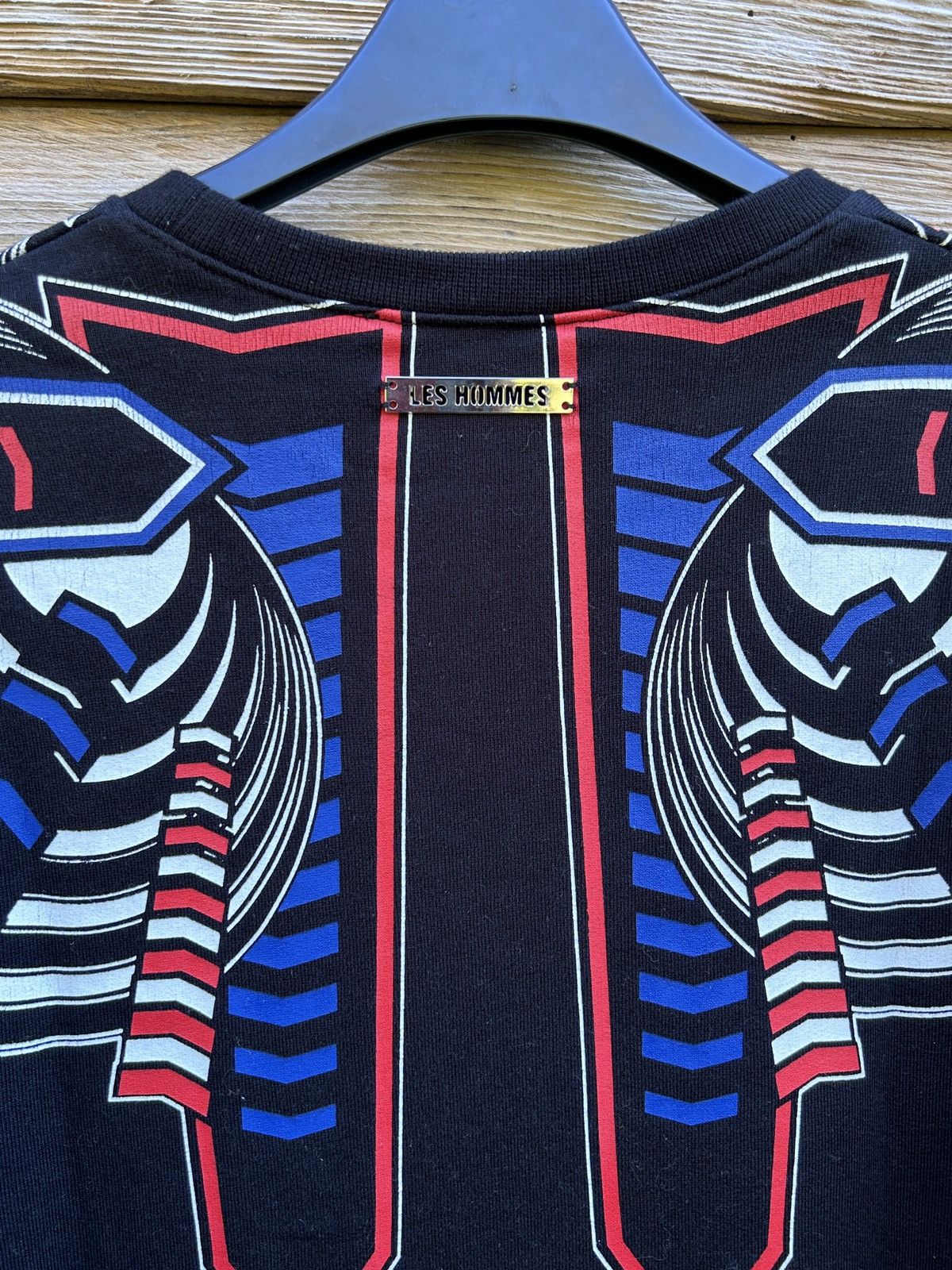 Les Hommes $RRP 890 Les Hommes Printed Scuba Sweatshirt Crewneck Black Size US XS / EU 42 / 0 - 6 Thumbnail