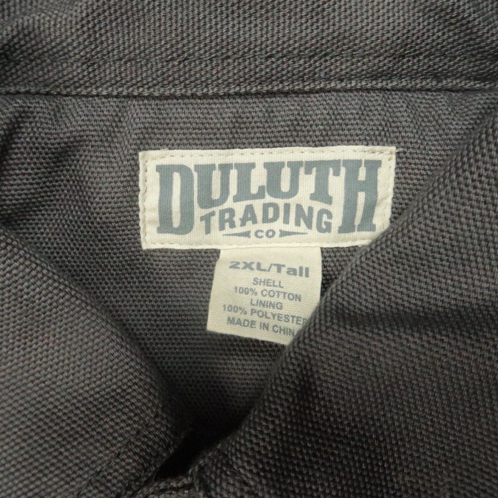 Vintage Duluth Shirt Men 2XL Tall Button-Up Shacket Fire Hose Fleece Lined Gray Cotton Heavyweight Pockets Casual Workwear Size US XXL / EU 58 / 5 - 3 Thumbnail