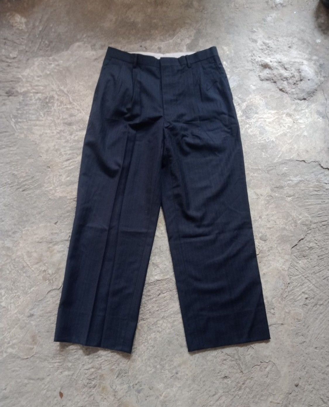 image of Vintage Long Pants Balenciaga Wool Trouser in Black, Men's (Size 30)