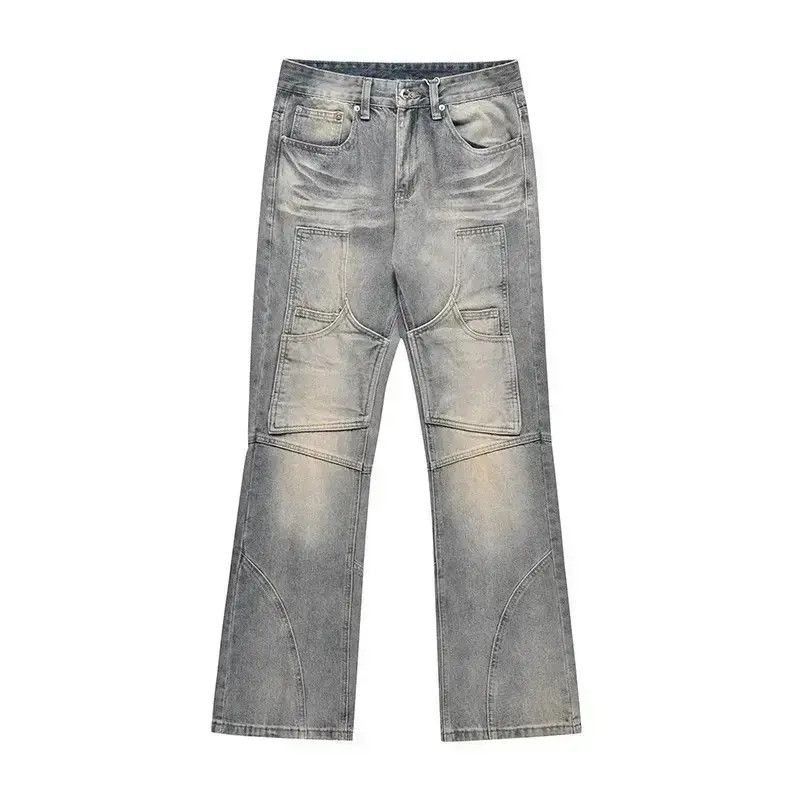 Japanese Brand Retro micro flared straight leg jeans Size US 32 / EU 48 - 5 Thumbnail