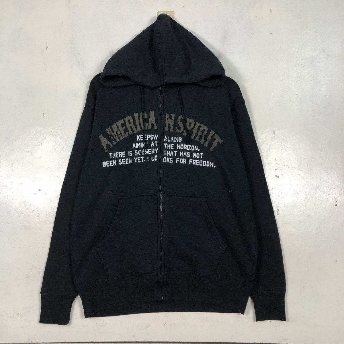 Japanese Brand 📌American Spirit Punk Design Zipper Hoodie Big Logo Size US L / EU 52-54 / 3 - 3 Thumbnail