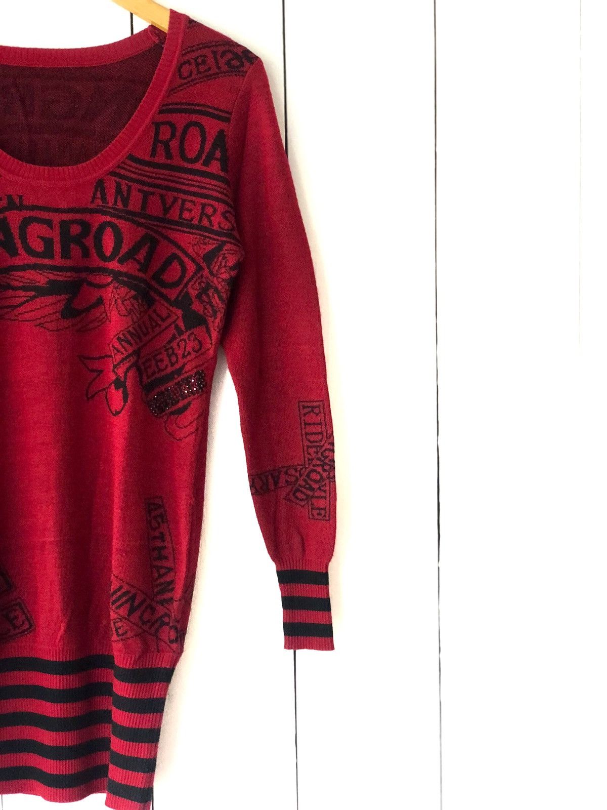Beauty Beast × Hysteric Glamour × Japanese Brand JAPANESE WINGROAD KNIT 45TH ANNIVERSARY PUNK SKULL STYLE Size M / US 6-8 / IT 42-44 - 3 Thumbnail