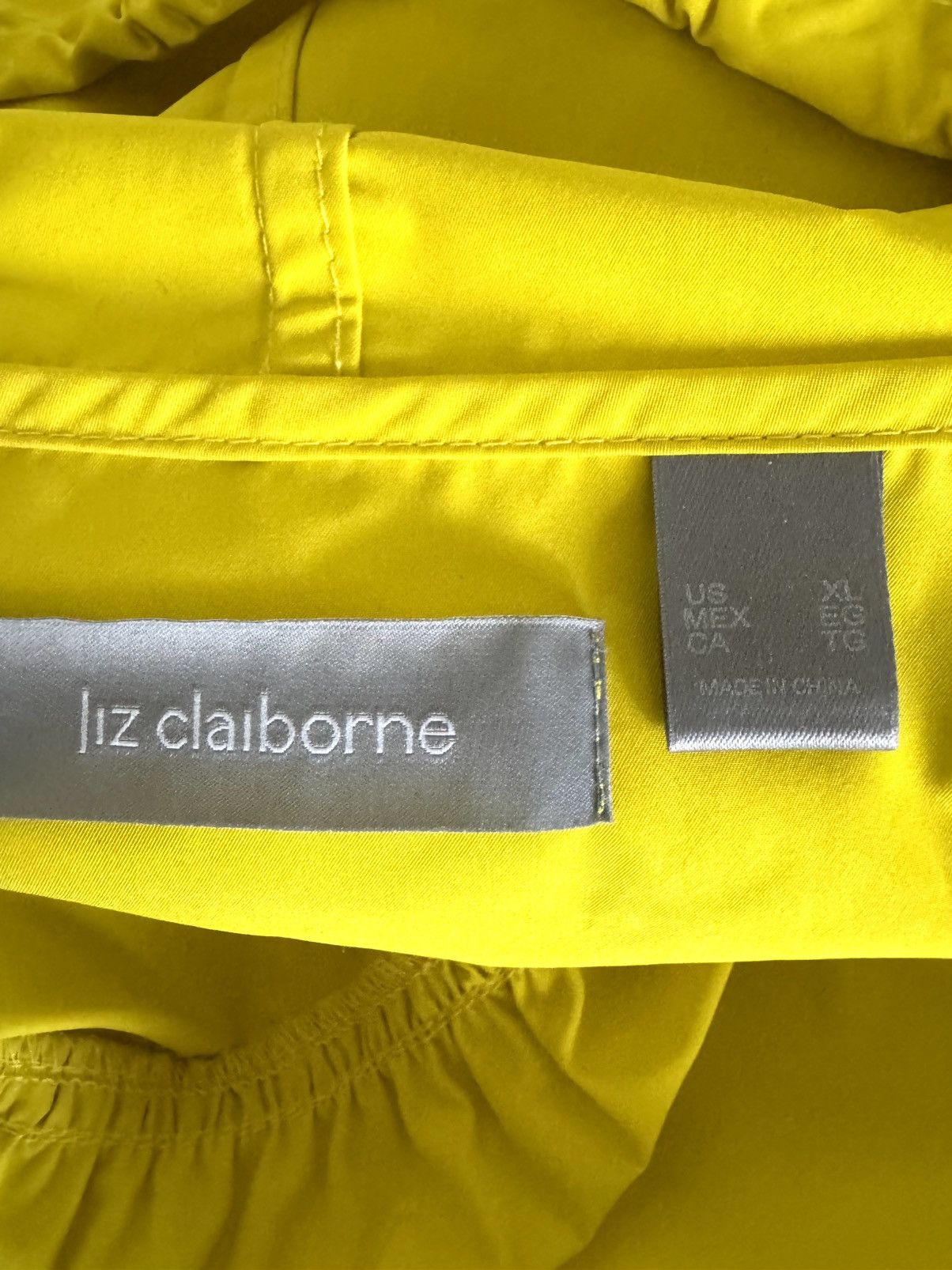 Liz Claiborne LIZ CLAIBORNE Yellow Hooded Rain Jacket XL NWT $129 Size XL / US 12-14 / IT 48-50 - 6 Thumbnail