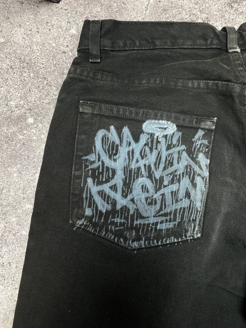 Calvin Klein × Vintage Crazy Custom Baggy Calvin Klein Pants Denim Distressed Y2K Size US 31 - 5 Thumbnail