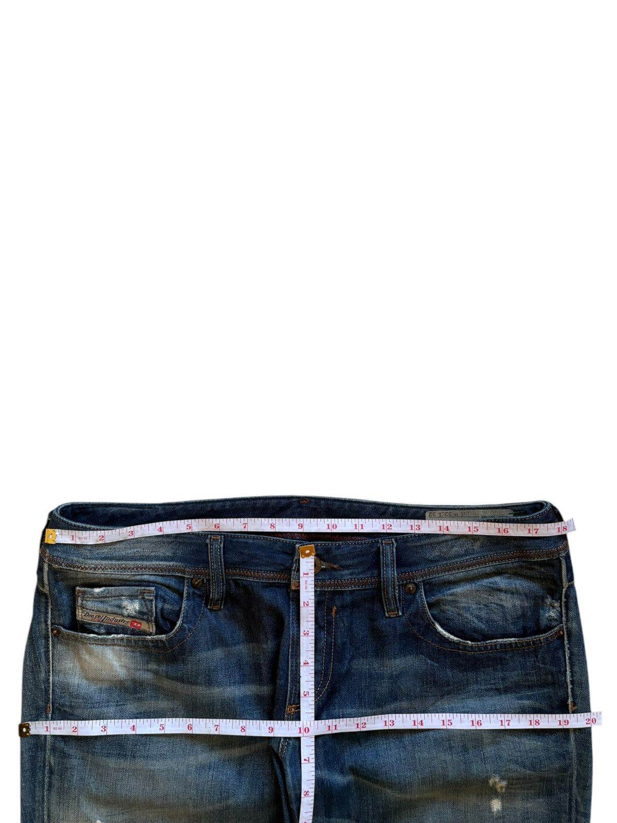Diesel × Diesel Black Gold Vintage Italy Diesel Lowky Mud Wash Distressed Loose Jeans Size 36" / US 14 / IT 50 - 13 Thumbnail