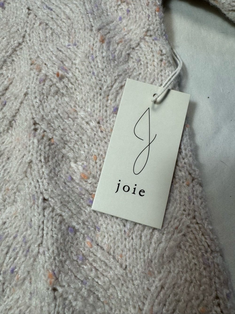 Joie NWT New Joie Cream Cable Knit Wool Blend Mock Neck Sweater Size L / US 10 / IT 46 - 6 Thumbnail