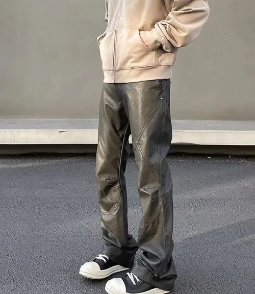 Japanese Brand Ishida x Yuri Straight Leg Stacked PU Leather a pant Size US 30 / EU 46 - 5 Thumbnail