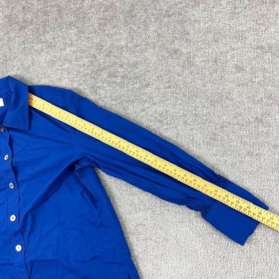 Vintage VINTAGE Poetry Shirt Womens UK 10 US 6 Royal Blue Button Up Long Sleeve Career Office Size M / US 6-8 / IT 42-44 - 6 Thumbnail