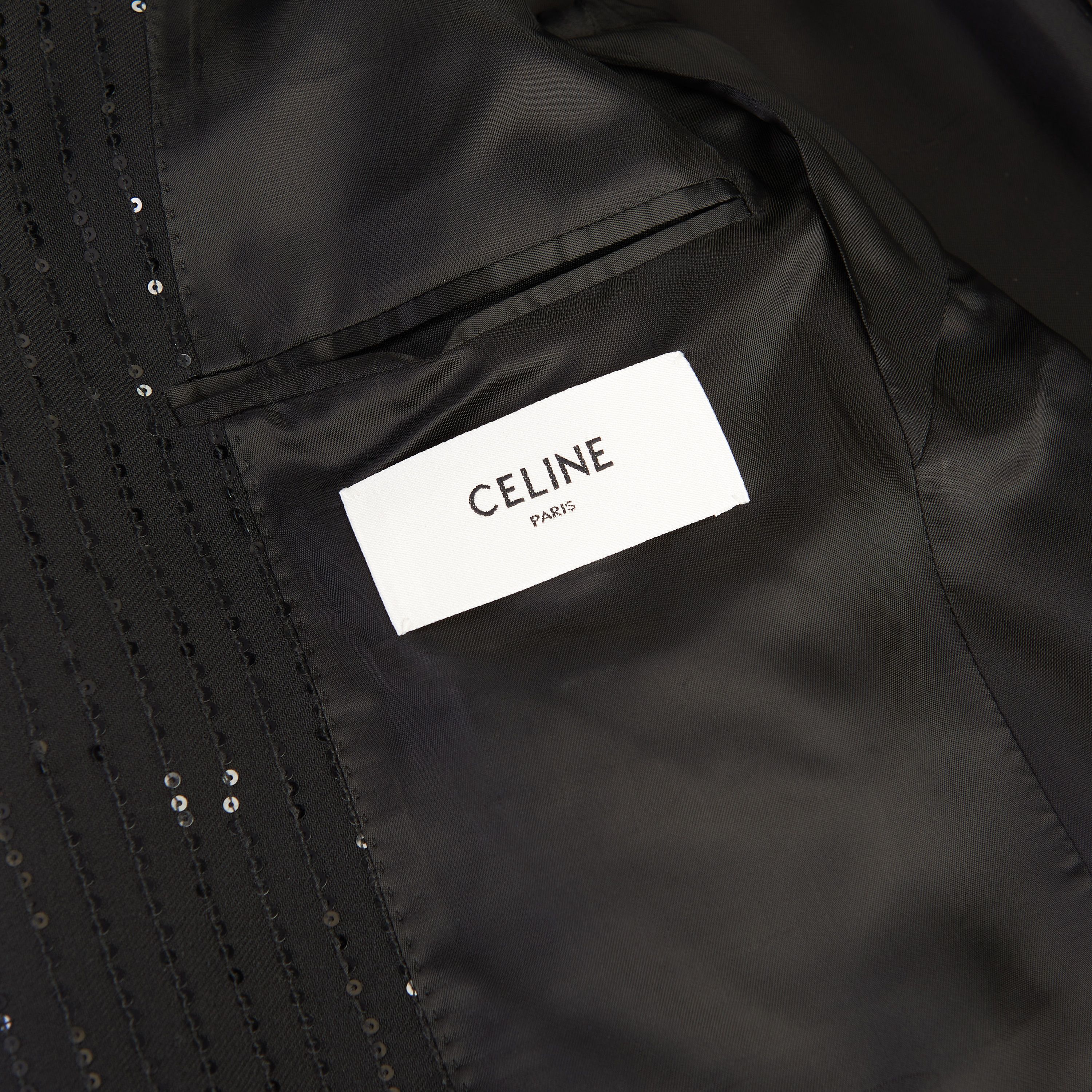 Celine Classic Jacket In Sequin Embroidered Wool Gabardine Size 40R - 10 Thumbnail