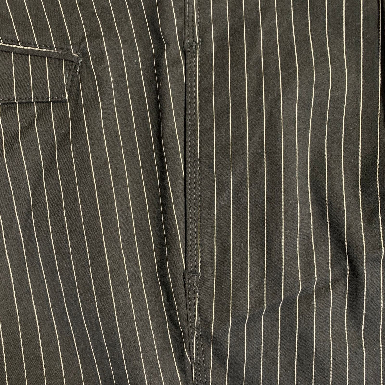 Haider Ackermann Size XL Black White Stripe Cotton Blend Belted Casual Pants Size US 40 / EU 56 - 4 Thumbnail