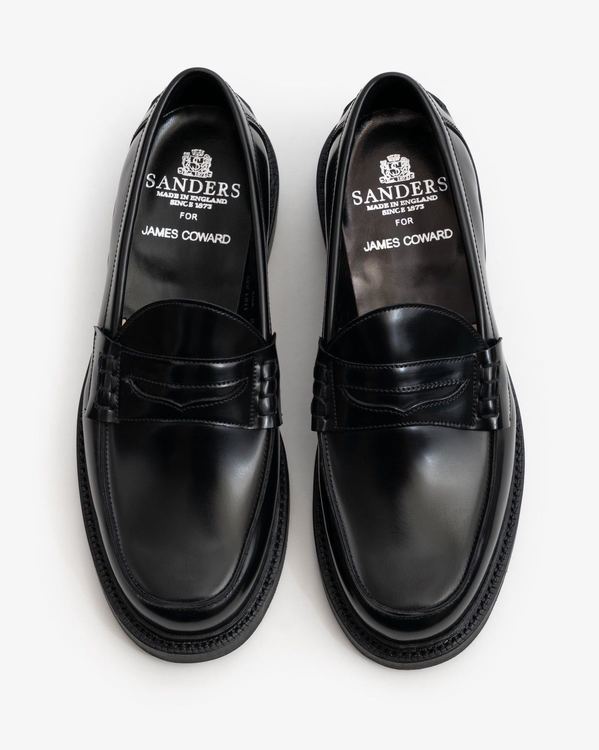 James Coward × Sanders James Coward x Sanders PEACEFUL LOAFER - BLACK LEATHER Size US 8.5 / EU 41-42 - 2 Thumbnail