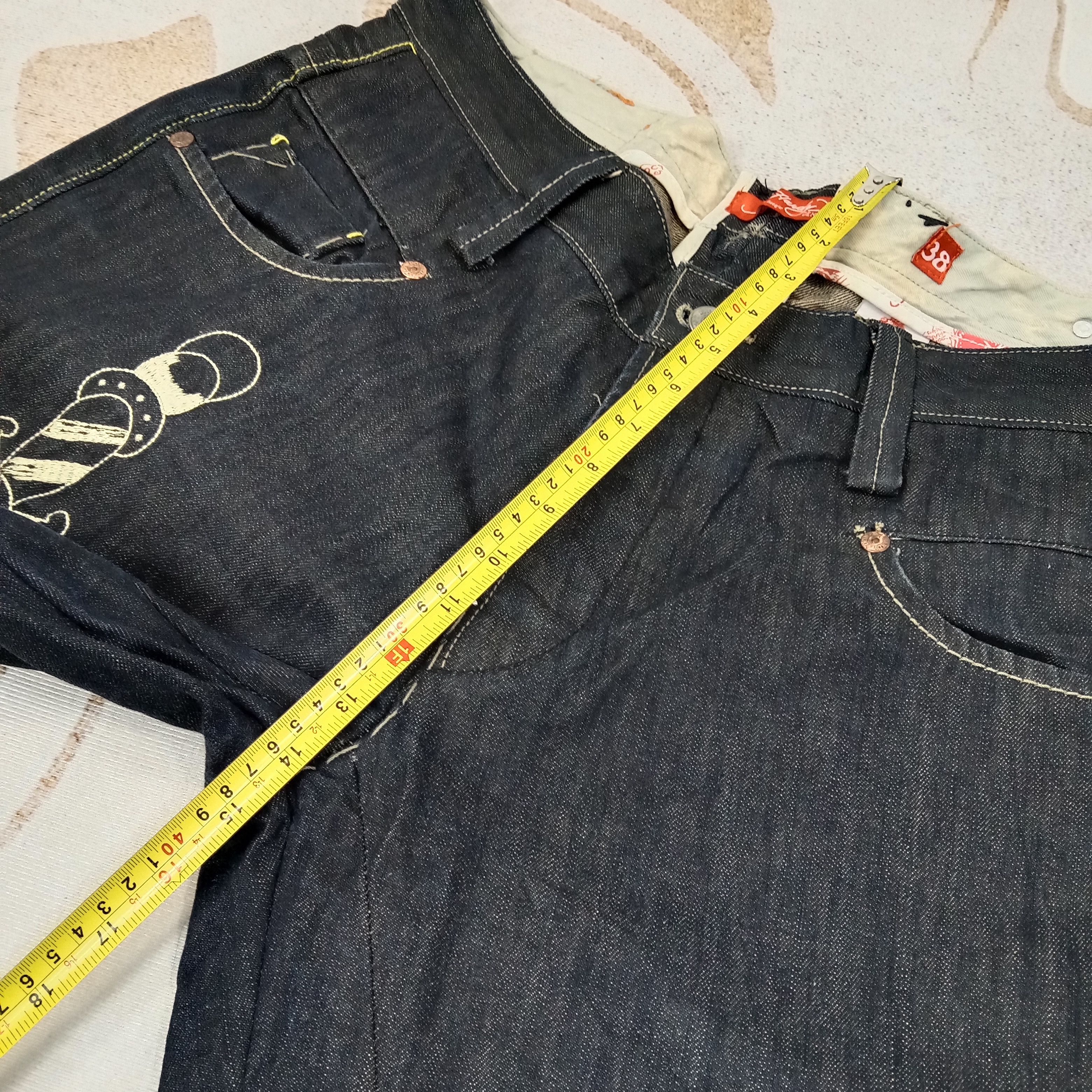 Ed Hardy Ed Hardy Christian Audiguer Embroidery Denim Jeans C258N15 Size US 38 / EU 54 - 11 Thumbnail