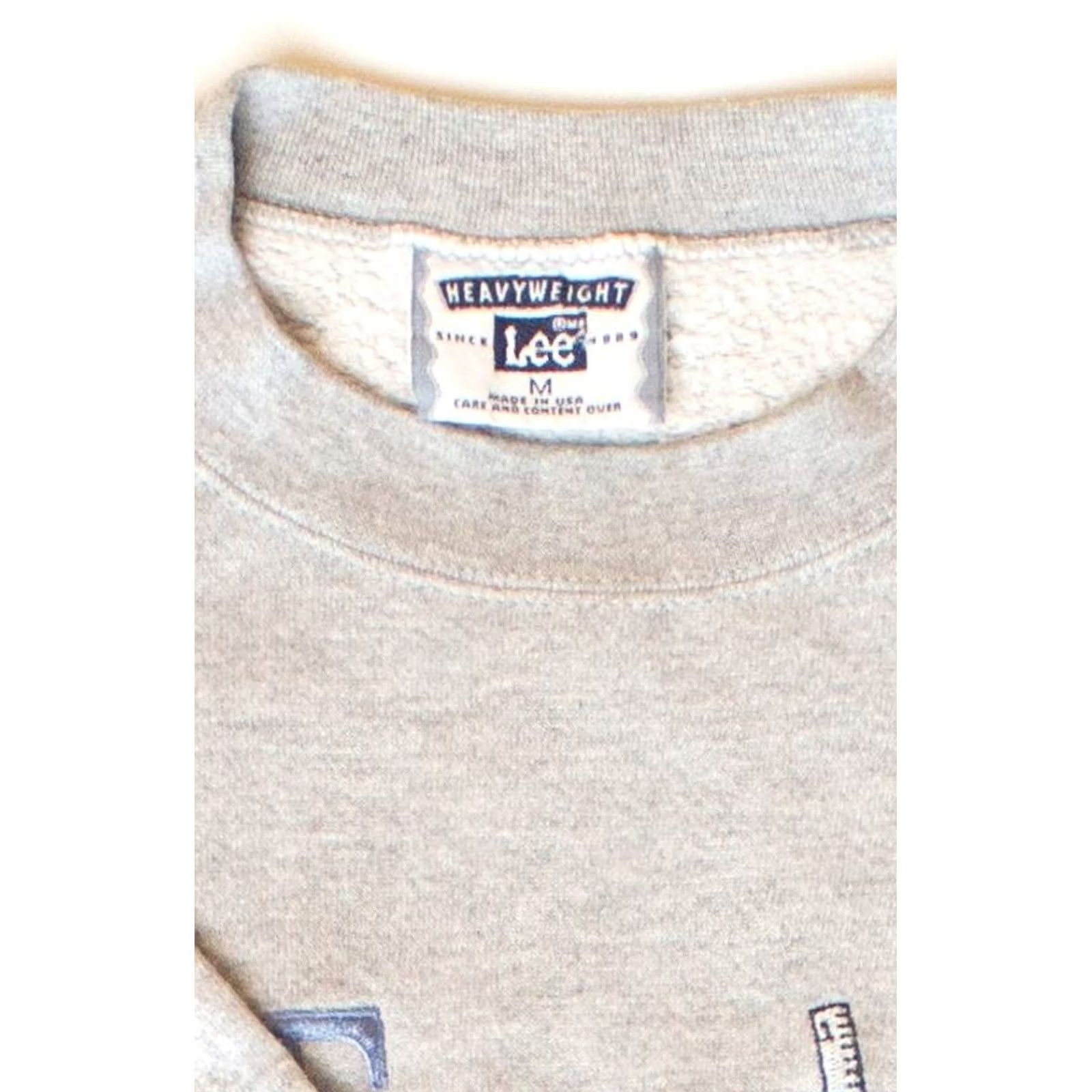 Lee VINTAGE Lee Sweatshirt 1990s Grey Medium Long Sleeve USA Polyester / Cotton Mens Size US M / EU 48-50 / 2 - 3 Thumbnail