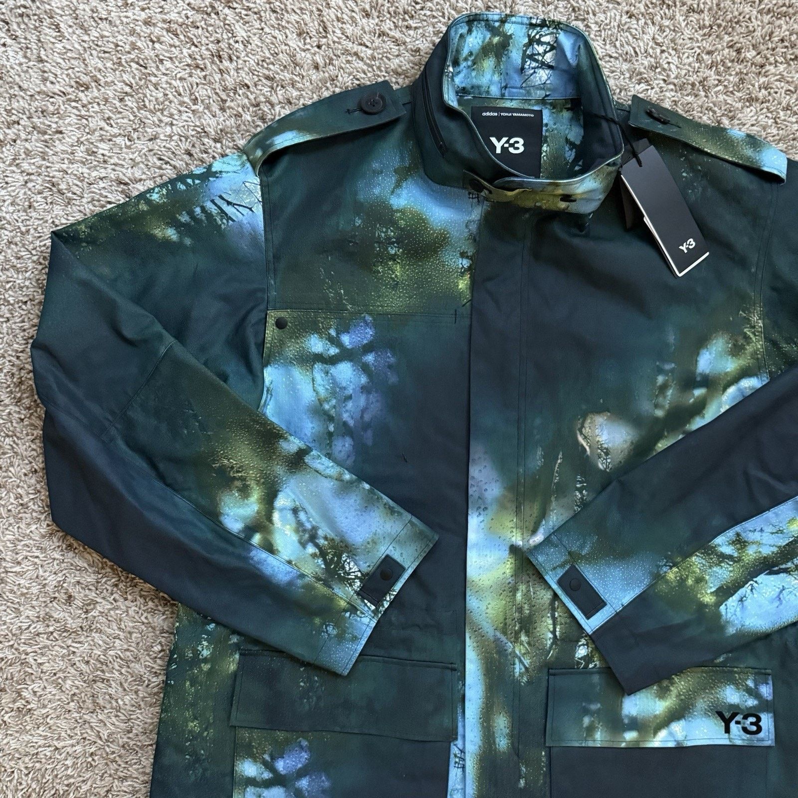 Adidas × Y-3 × Yohji Yamamoto NWT Y-3 Adidas AOP Earth Print Field Jacket Multicolored Size US XL / EU 56 / 4 - 3 Thumbnail