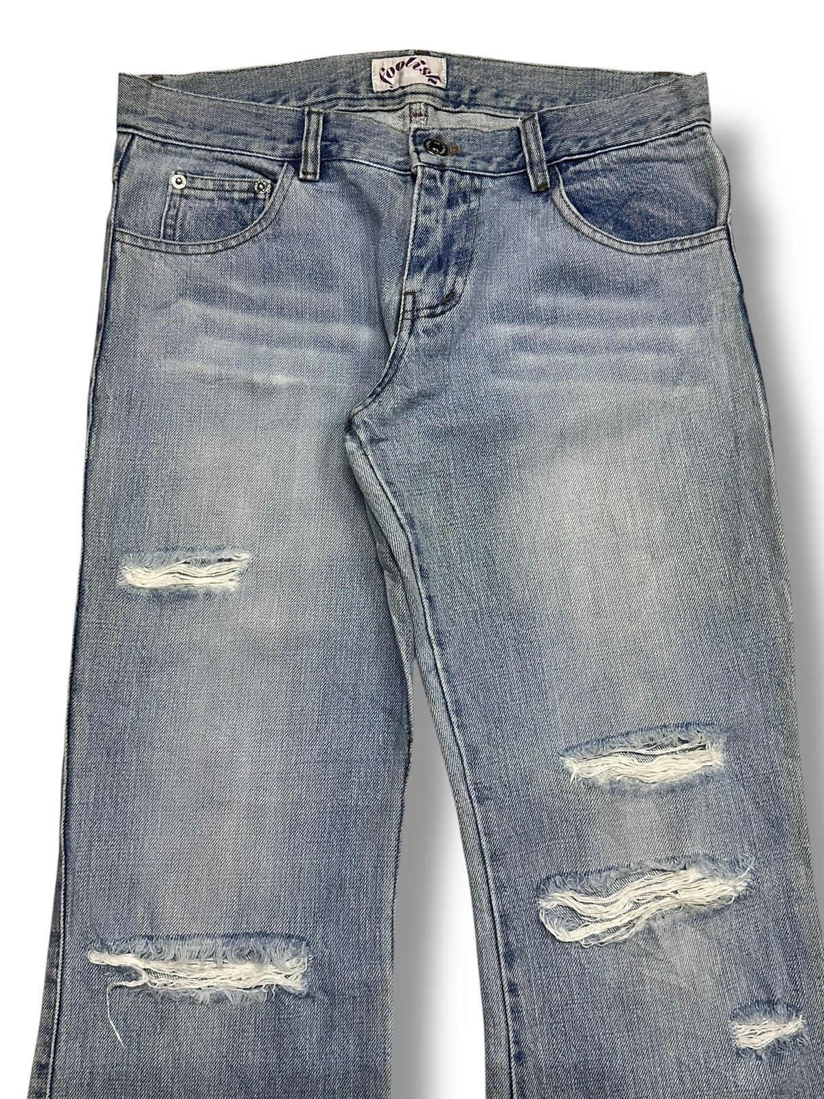 Japanese Brand Distressed Vintage Foolish Japan Jeans Wideleg Style Faded Size US 31 - 3 Thumbnail
