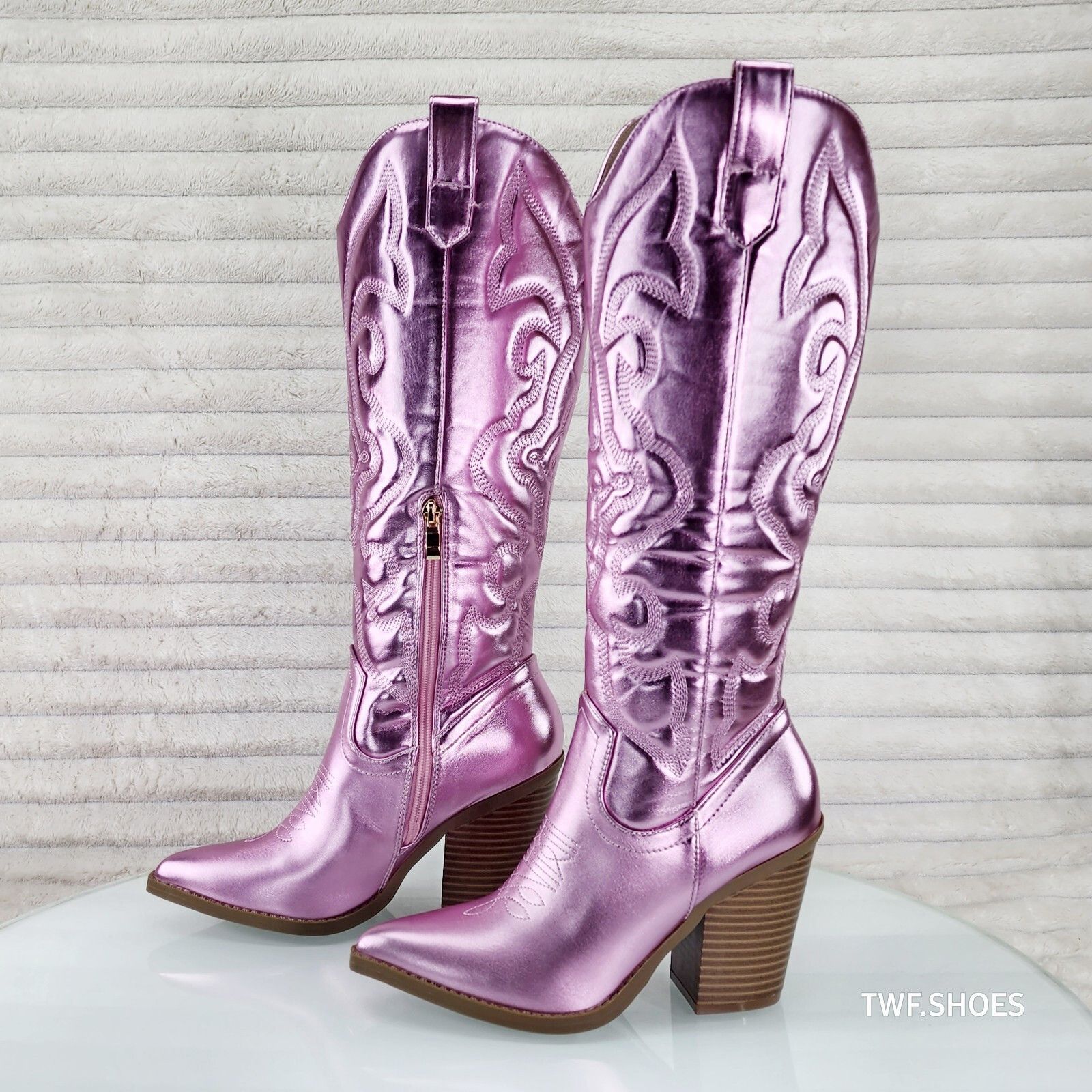 Other Electric Cowboy Metallic Matte Western Knee High Cowgirl Boo Size US 9 / IT 39 - 9 Thumbnail