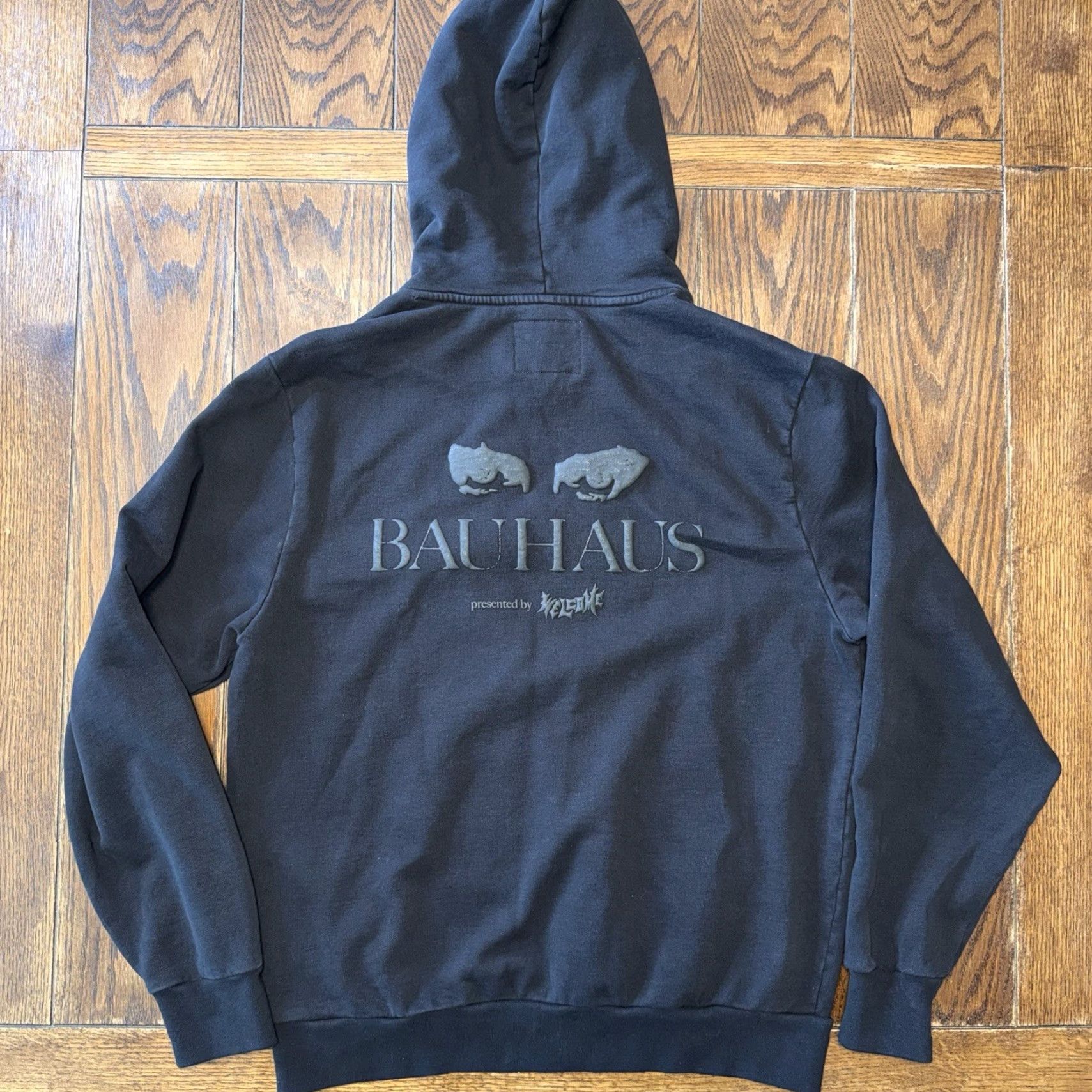 Welcome Skateboards Welcome Skateboards x BAUHAUS Eyes Pigment Dyed Hoodie L Black Mens Size US L / EU 52-54 / 3 - 2 Thumbnail