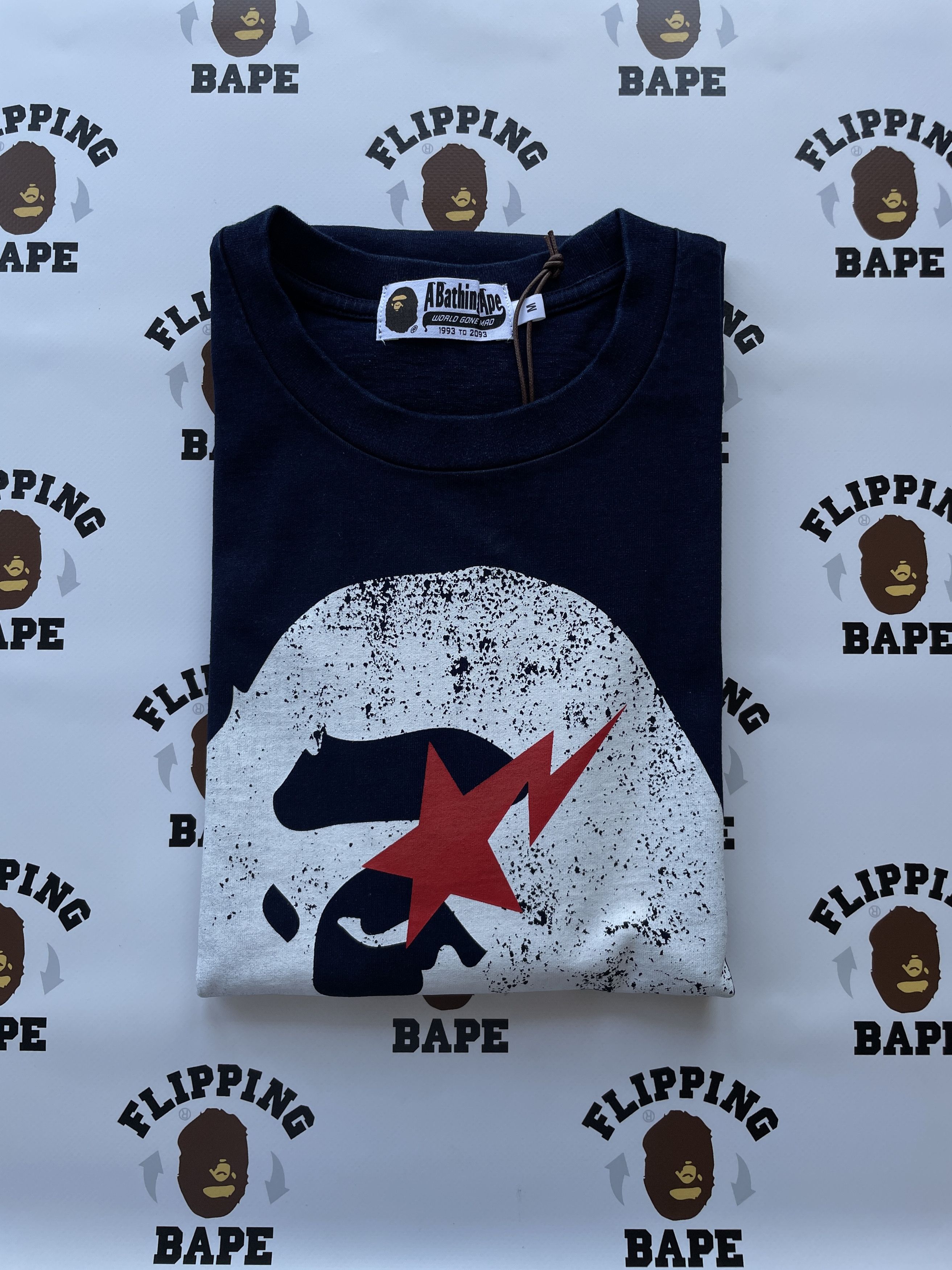 Bape BAPE APE HEAD INDIGO TEE Size US XL / EU 56 / 4 - 5 Thumbnail