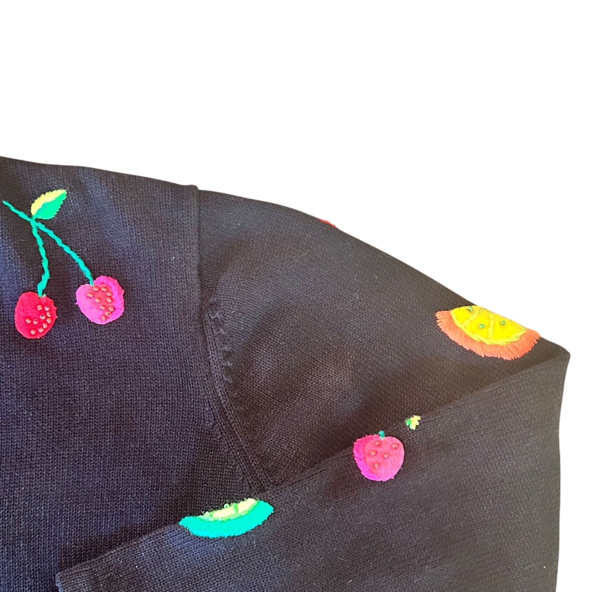 Talbots Vintage Talbots Embroidered Beaded Art To Wear Novelty Fruit Size S / US 4 / IT 40 - 3 Thumbnail