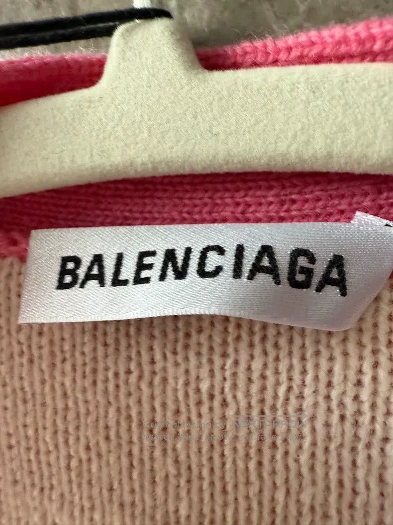 Balenciaga Balenciaga Pink Bulletproof Logo Open Cardigan Size US S / EU 44-46 / 1 - 3 Thumbnail