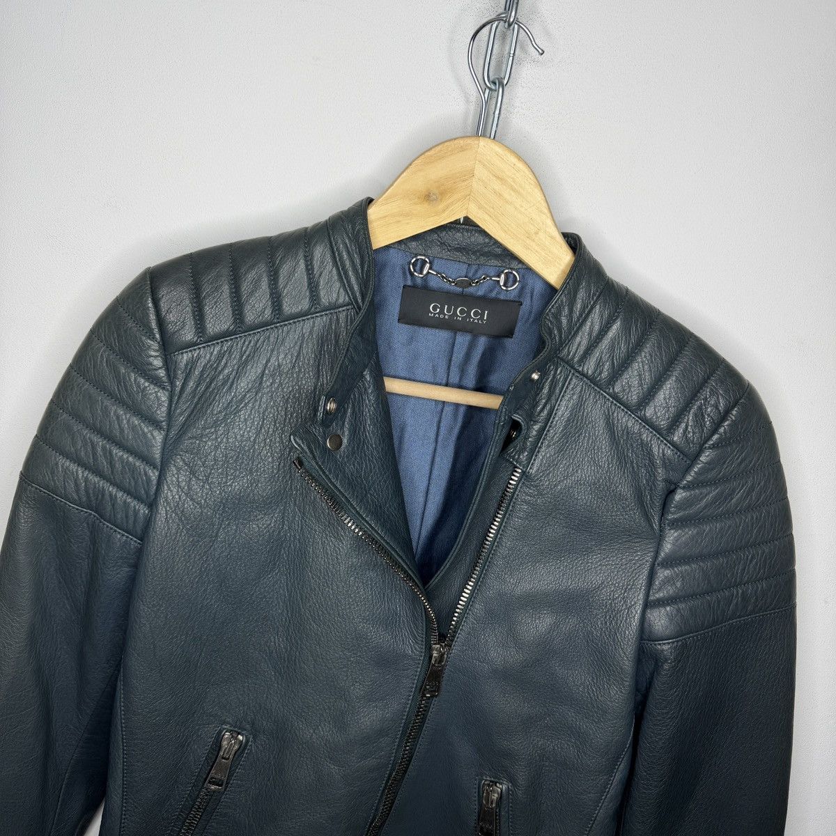 Gucci Gucci Leather Jacket Biker by Tom Ford Y2K Size S / US 4 / IT 40 - 4 Thumbnail
