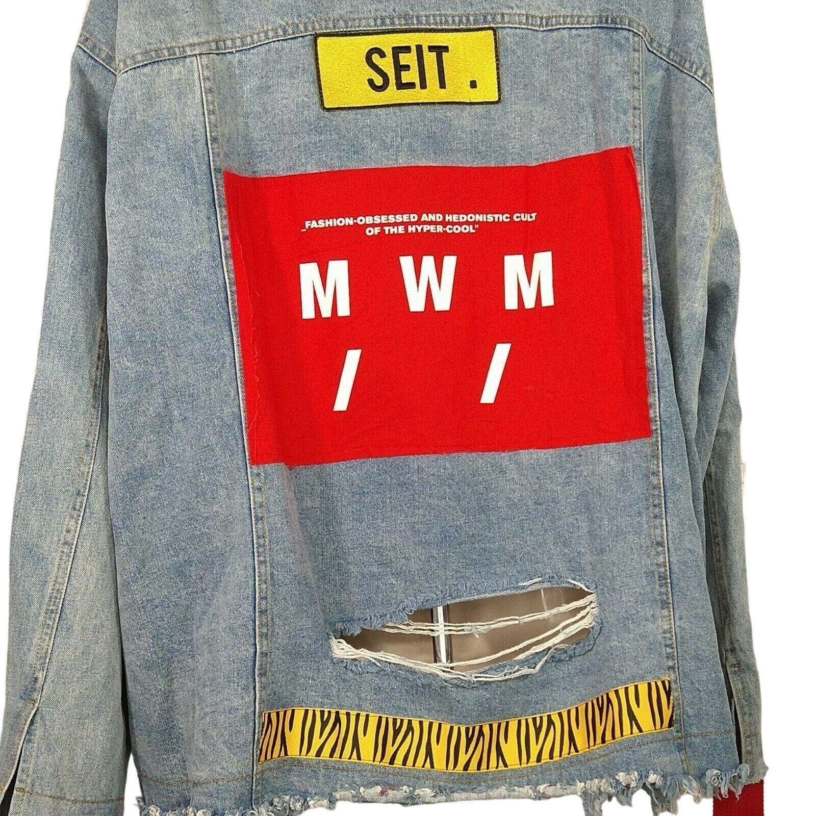 Other Mod Wave Movement Denim Jean Jacket Button Up Men Size XL Size US XL / EU 56 / 4 - 9 Thumbnail
