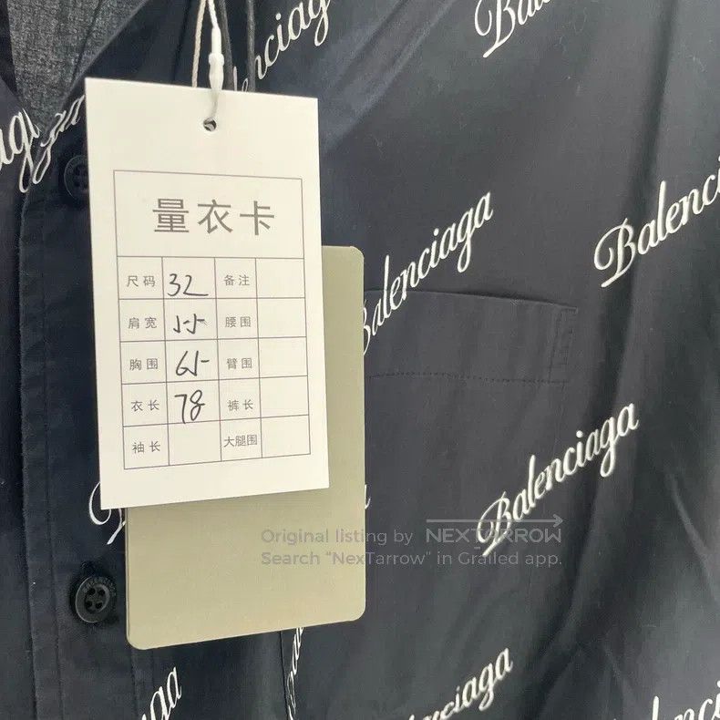 Balenciaga Balenciaga size 37 Black full logo full print black short- Size US S / EU 44-46 / 1 - 5 Thumbnail