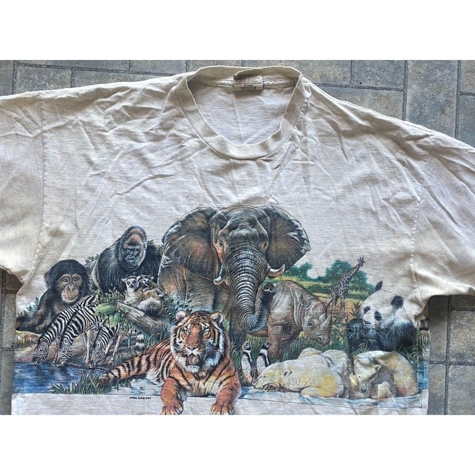 Habitat VINTAGE Habitat T-Shirt Animals Safari Men’s XL Gray Single Stitch Short Sleeve T-Shirt Mens XL Gray Animals Safari Habitat Vintage Size US XL / EU 56 / 4 - 3 Thumbnail