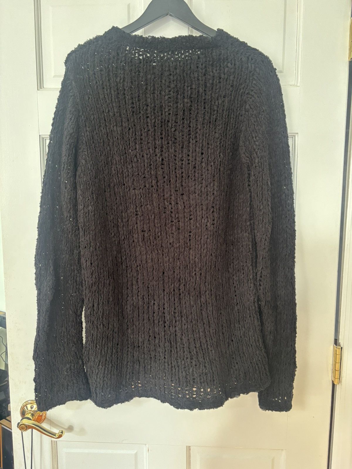 Ann Demeulemeester ANN DEMEULEMEESTER BLACK KNIT SWEATER Size US M / EU 48-50 / 2 - 7 Thumbnail