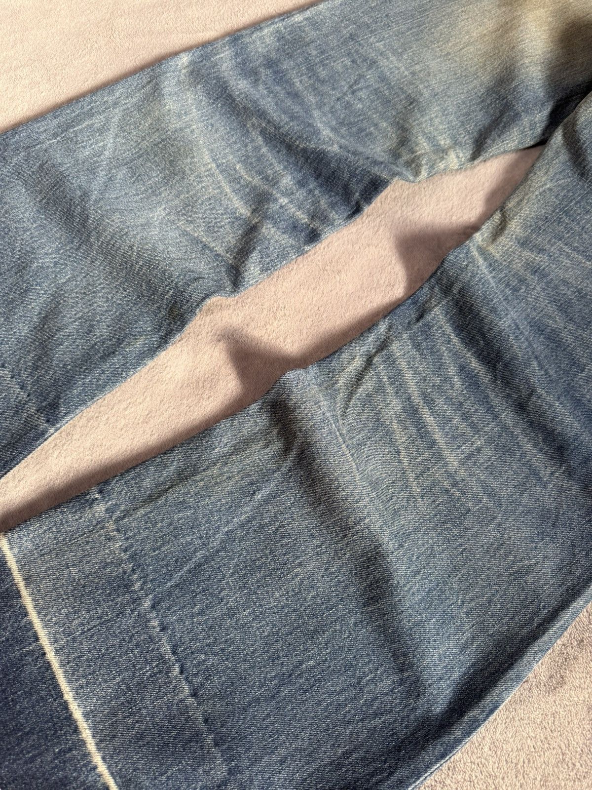 Big John × Vintage 70s Big John Talon Zipper Aging Distressed Mud Flared Jeans Size US 32 / EU 48 - 13 Thumbnail