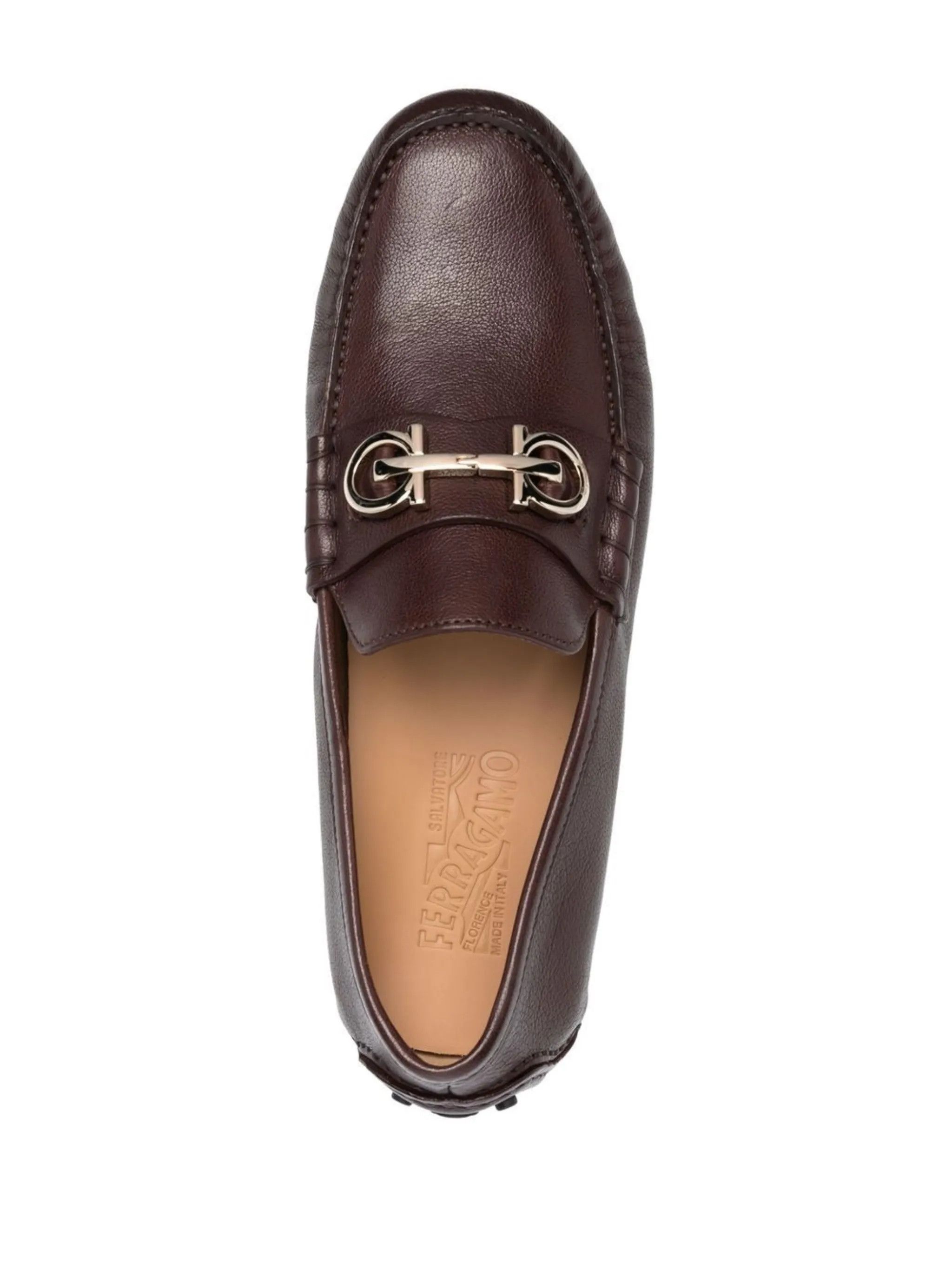 Salvatore Ferragamo o1s1rm1125 Leather Loafers in Brown Size US 11 / EU 44 - 4 Thumbnail