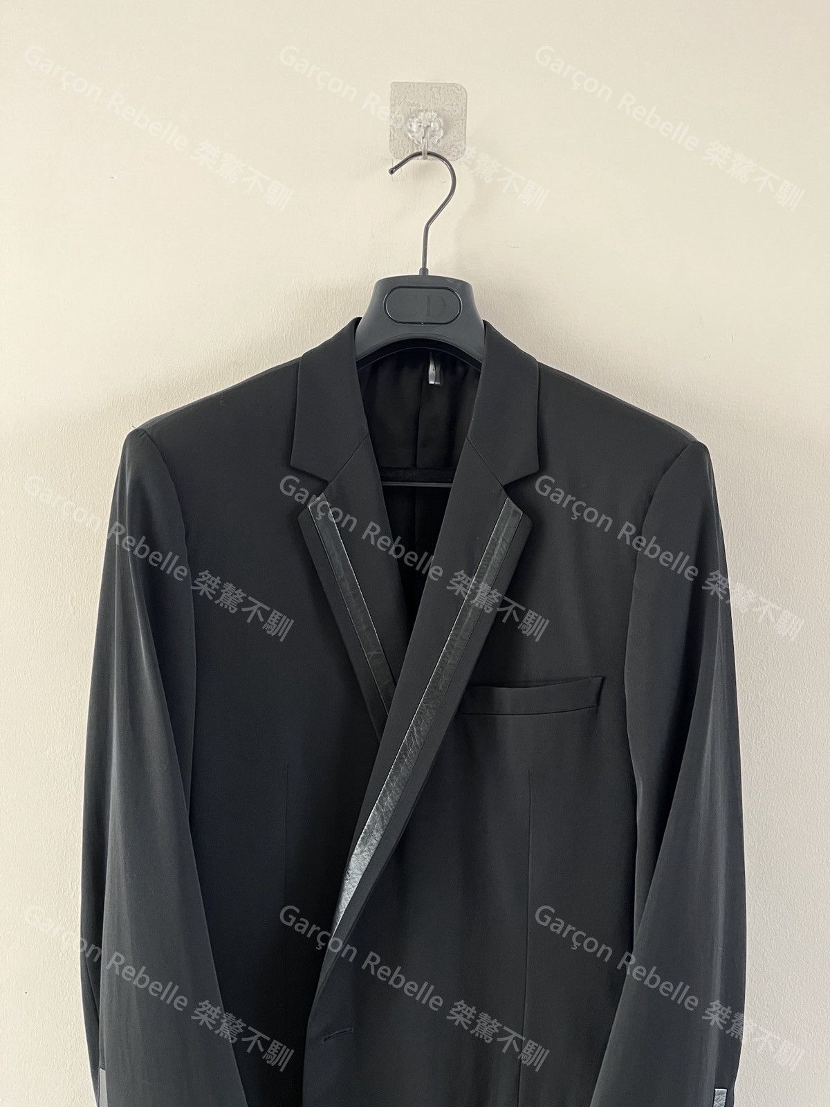 Dior × Hedi Slimane [Super rare] Dior Homme 03ss Leather Collar Blazer Size US L / EU 52-54 / 3 - 3 Thumbnail