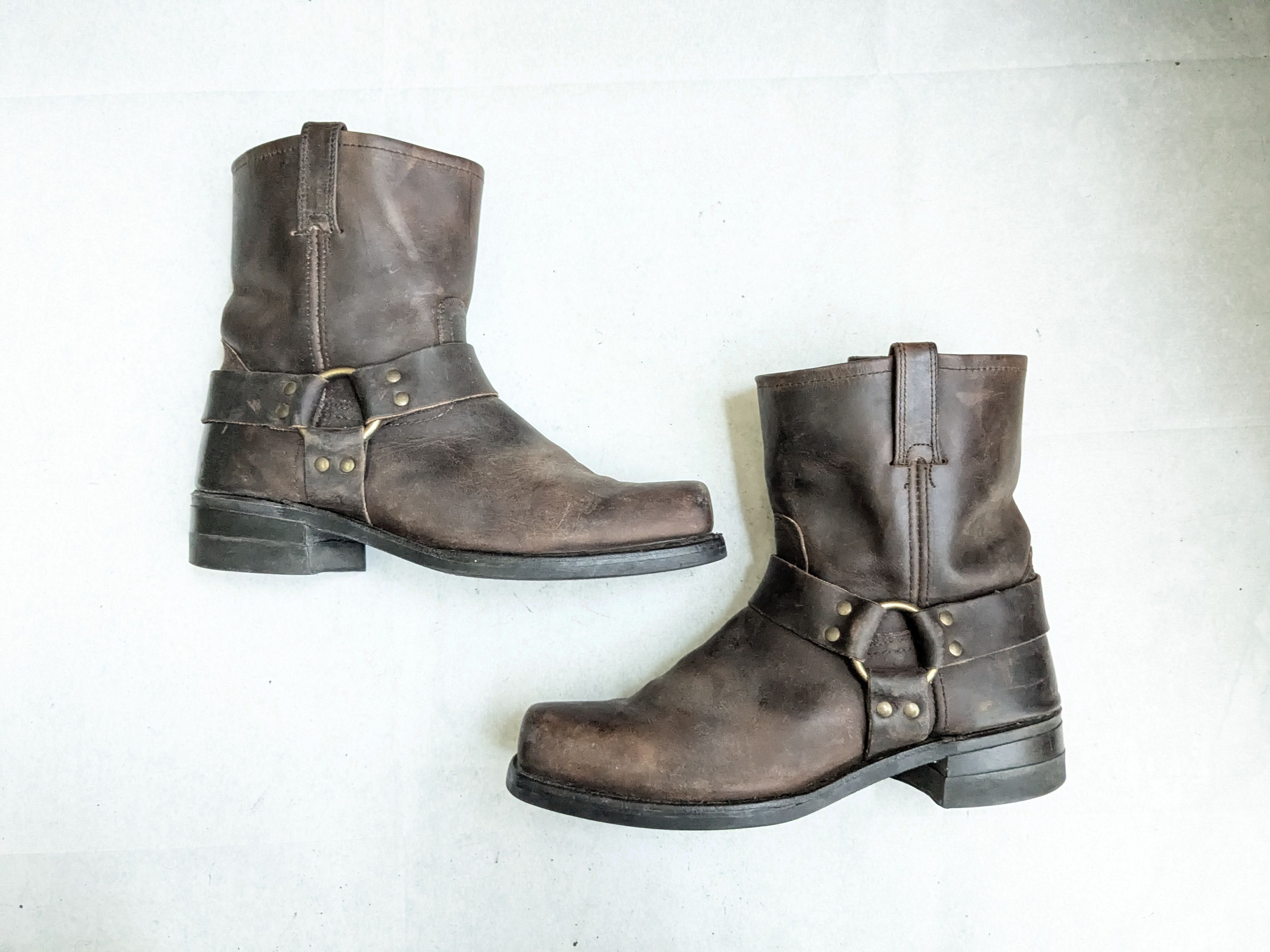 Frye Frye Harness Boots Brown 12 M Leather Size US 12 / EU 45 - 1 Thumbnail