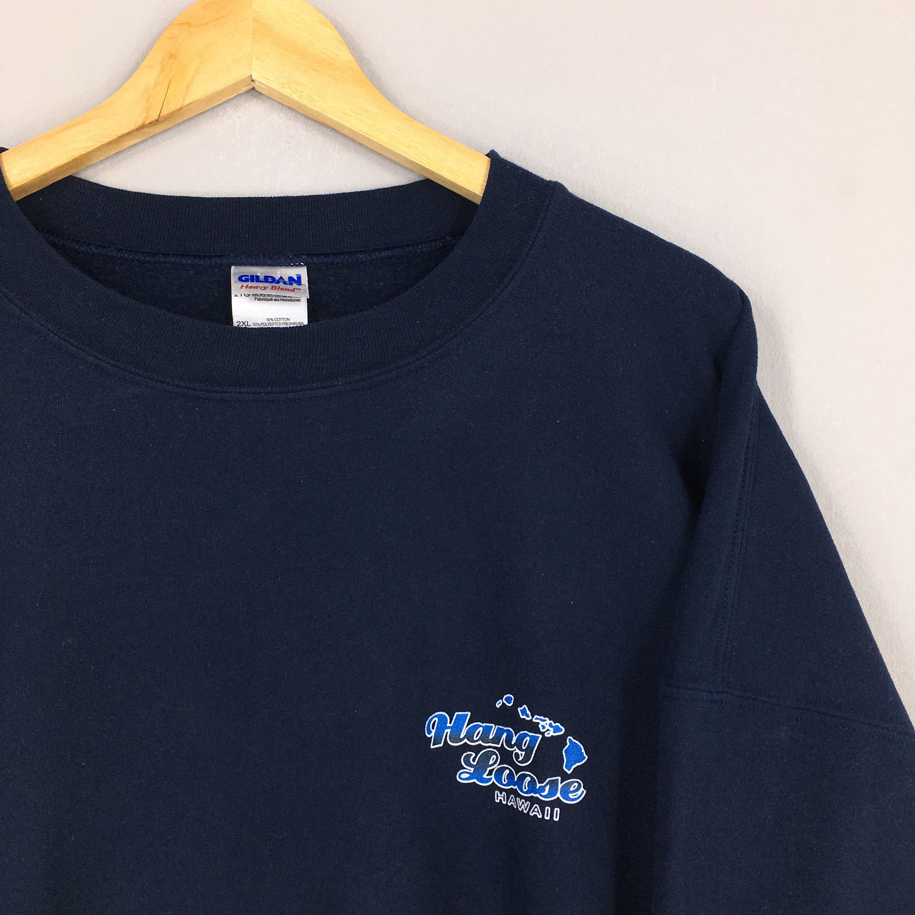 Vintage Vintage 90s Hang Loose Hawaii Beach Sweatshirt 2XLarge Size US XXL / EU 58 / 5 - 2 Thumbnail