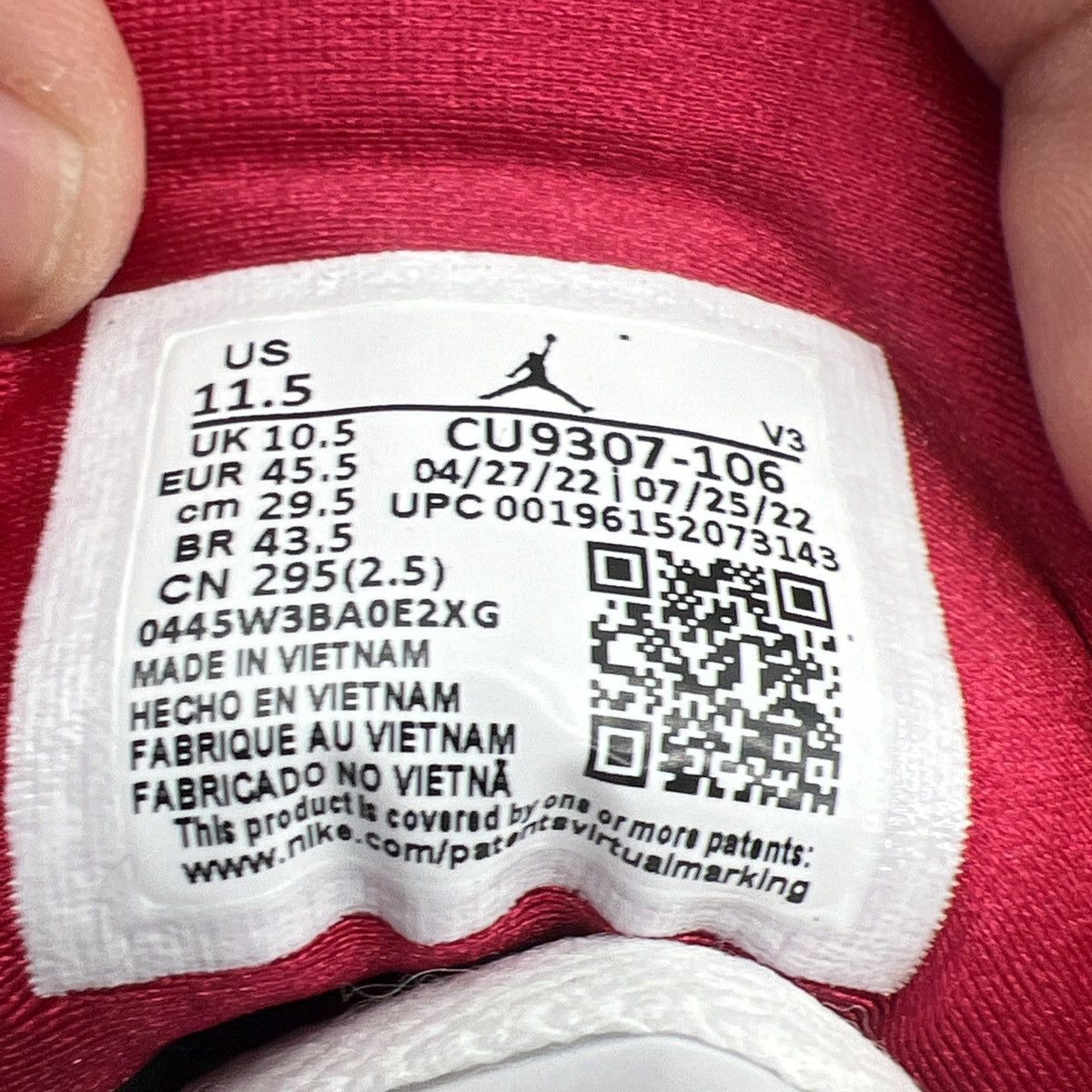 Jordan Brand Air Jordan 7 Cardinal Size US 11.5 / EU 44-45 - 9 Thumbnail