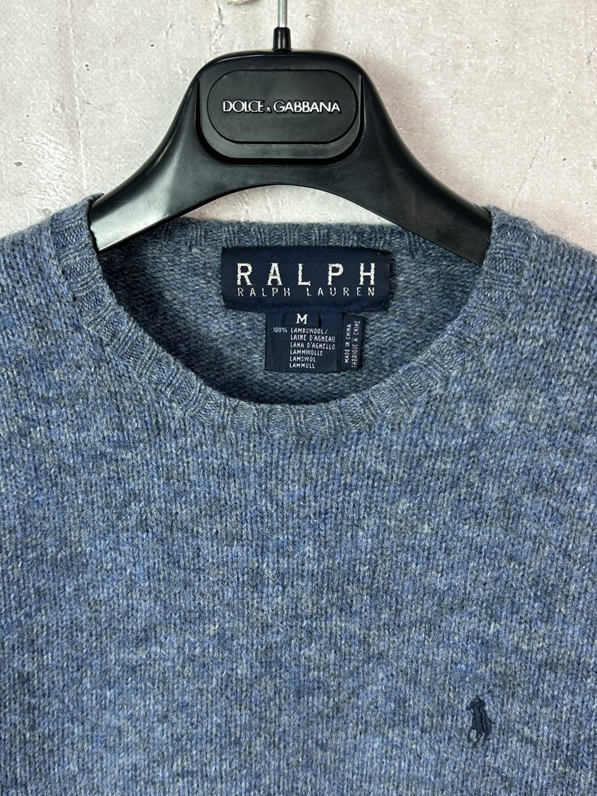 Ralph Lauren Vintage Ralph Lauren Wool Knit Logo Blue Long Sleeve Sweater Size M / US 6-8 / IT 42-44 - 4 Thumbnail