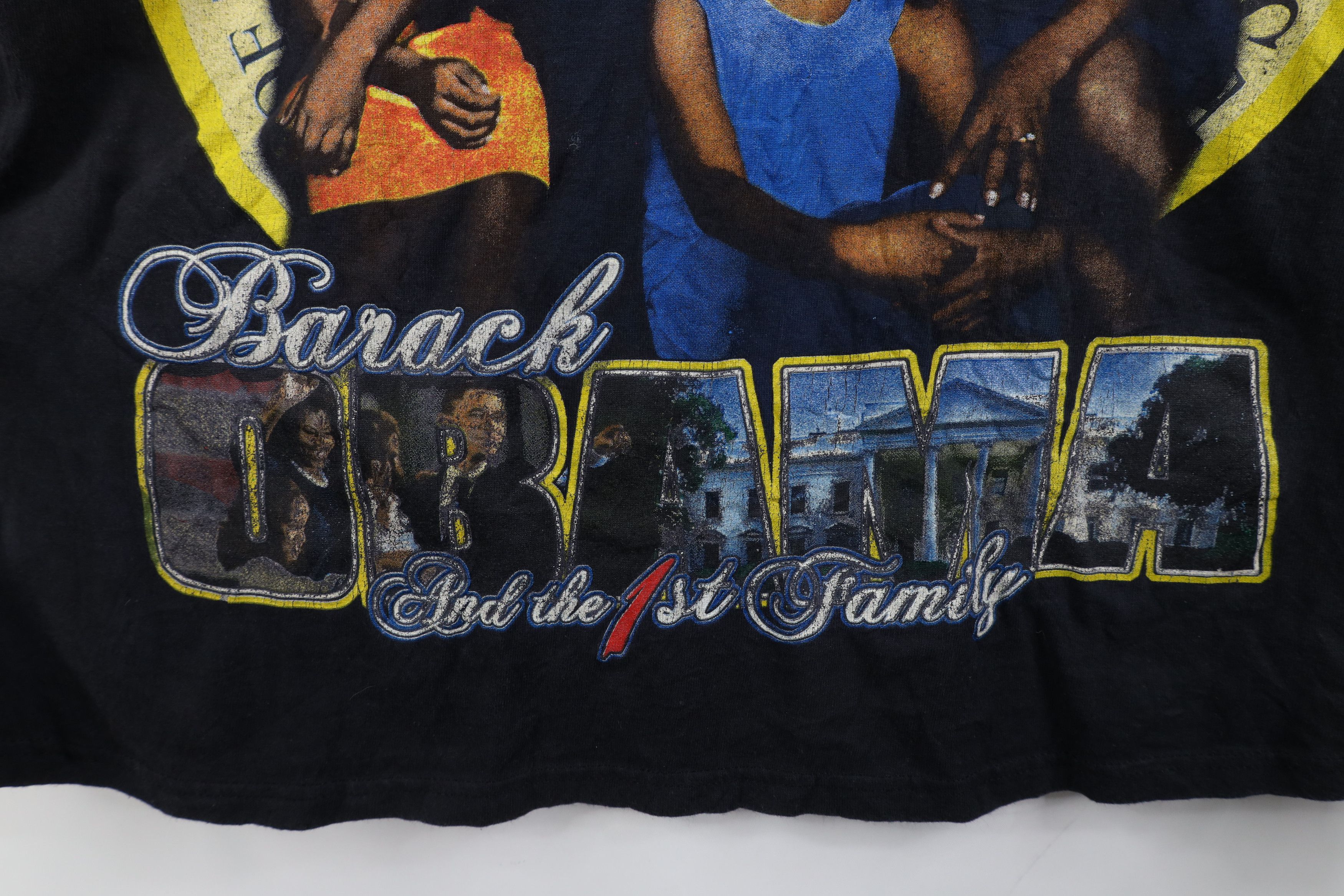 Vintage Vintage Y2K President Barack Obama Family Rap Tee T-Shirt Size US XL / EU 56 / 4 - 6 Thumbnail