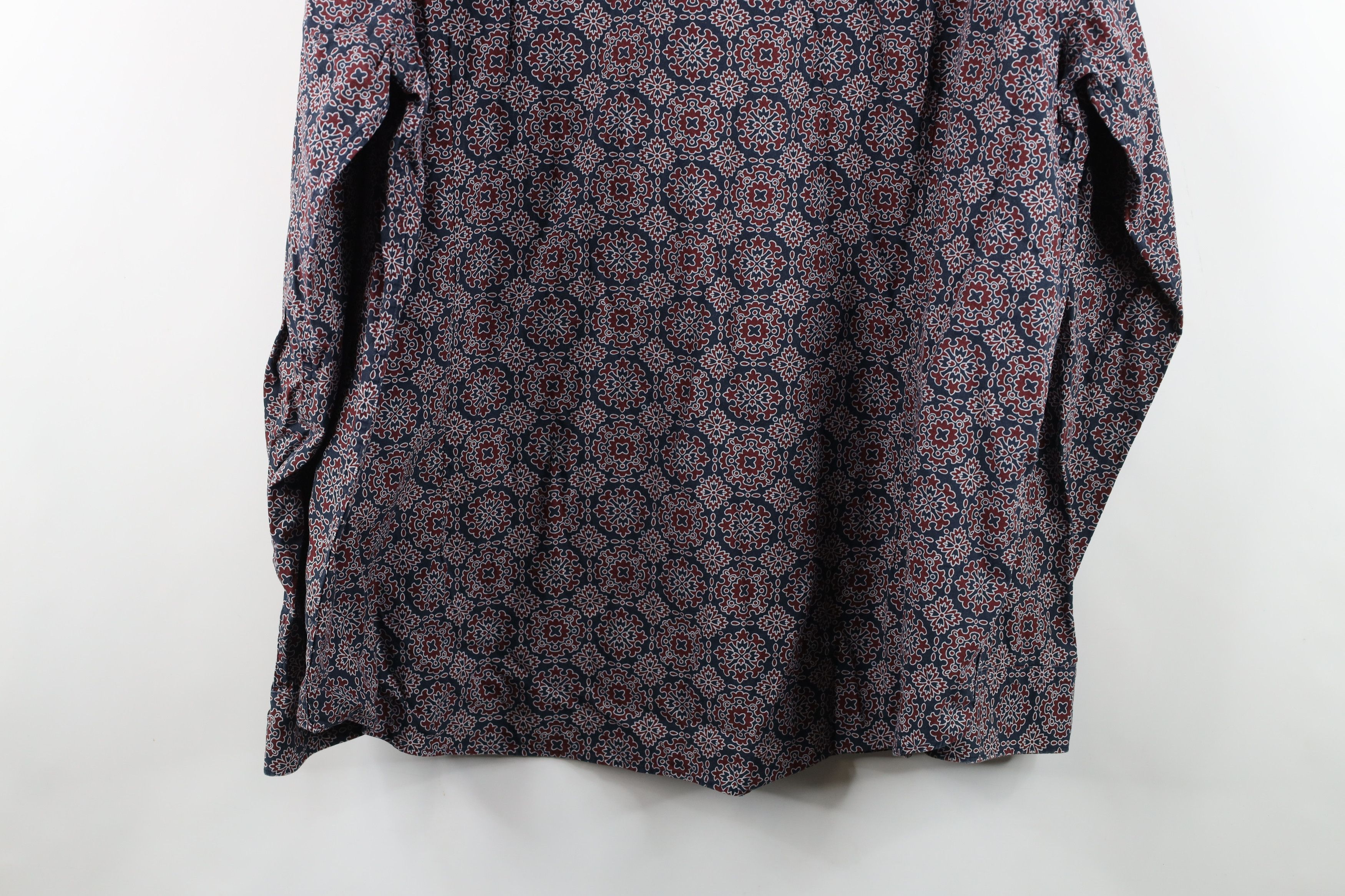 Express Express Slim Geometric Tapestry Collared Button Shirt Cotton Size US XXL / EU 58 / 5 - 11 Thumbnail
