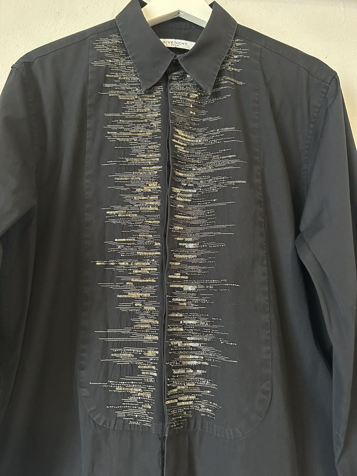 Givenchy Givenchy Black Embroidered Shirt with French Cuffs – Size 41 Size US L / EU 52-54 / 3 - 5 Thumbnail