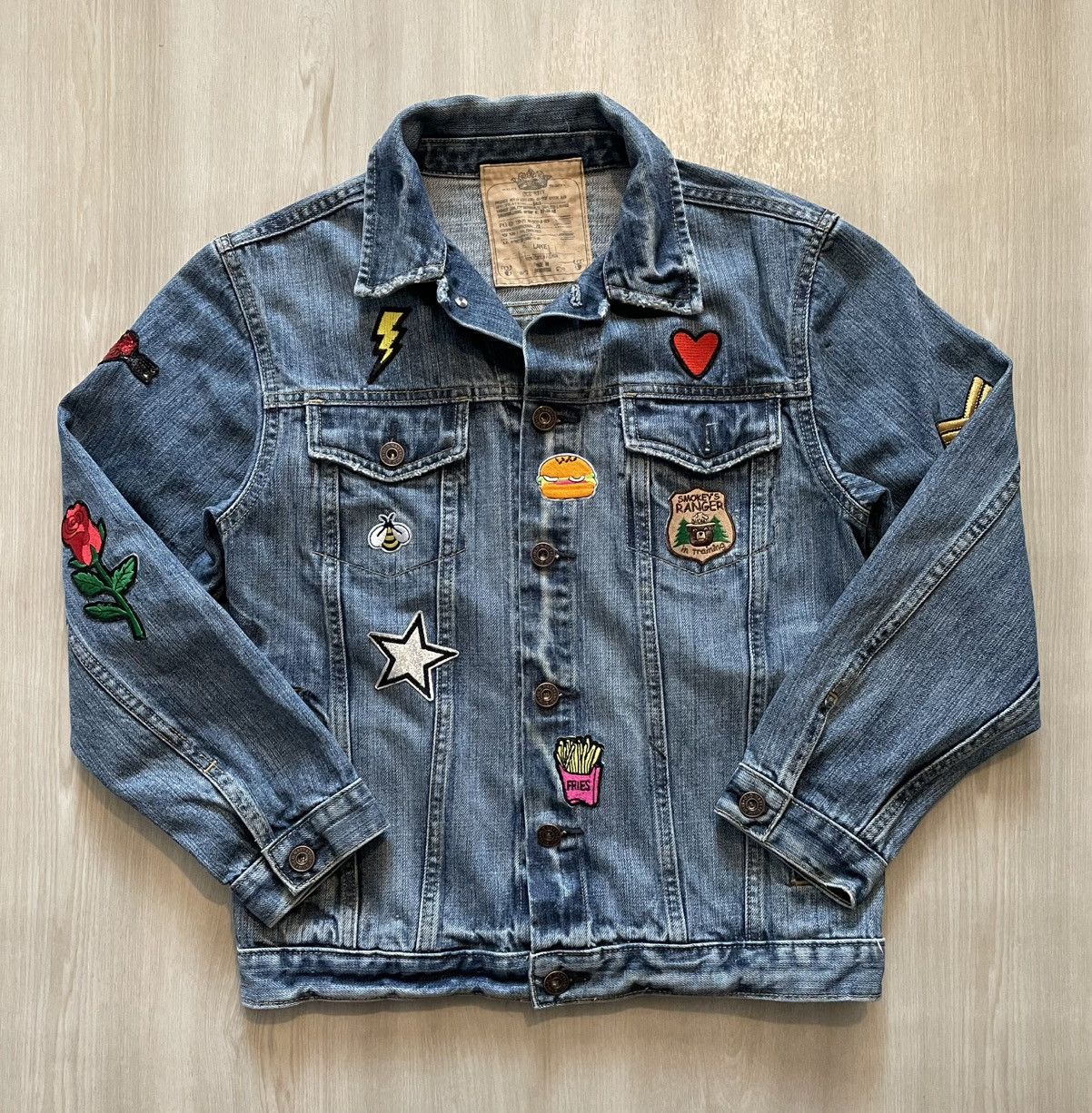Old Navy VTG Y2K 06 Old Navy Denim Trucker W/ Y2K Patch Collection Size L / US 10 / IT 46 - 6 Thumbnail