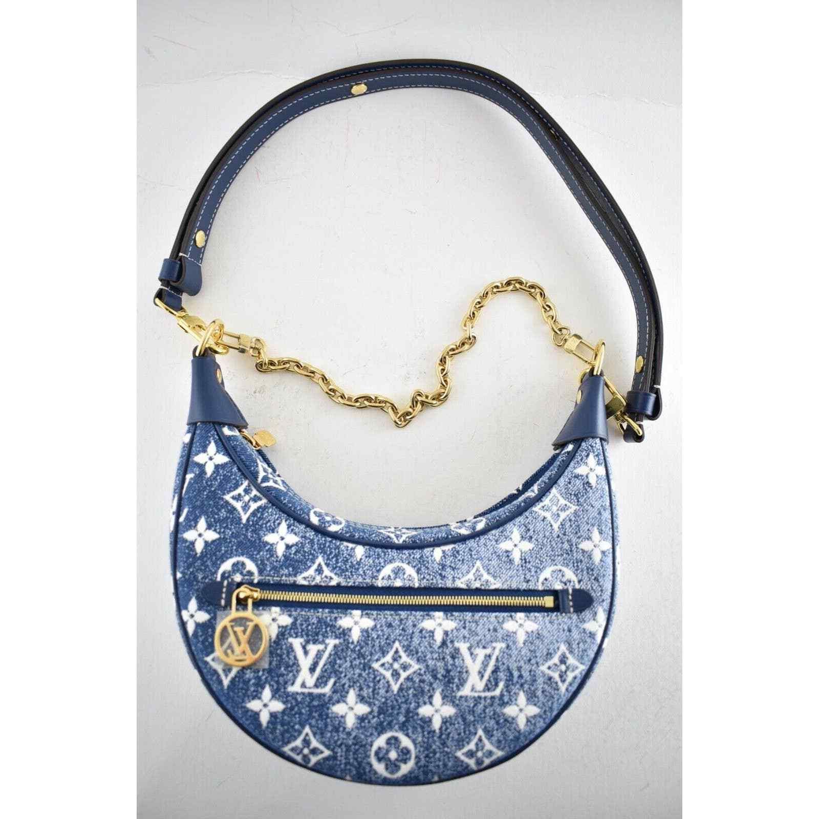 Louis Vuitton Louis Vuitton Loop Blue Denim Moon Crossbody Shoulder Bag Size ONE SIZE - 4 Thumbnail