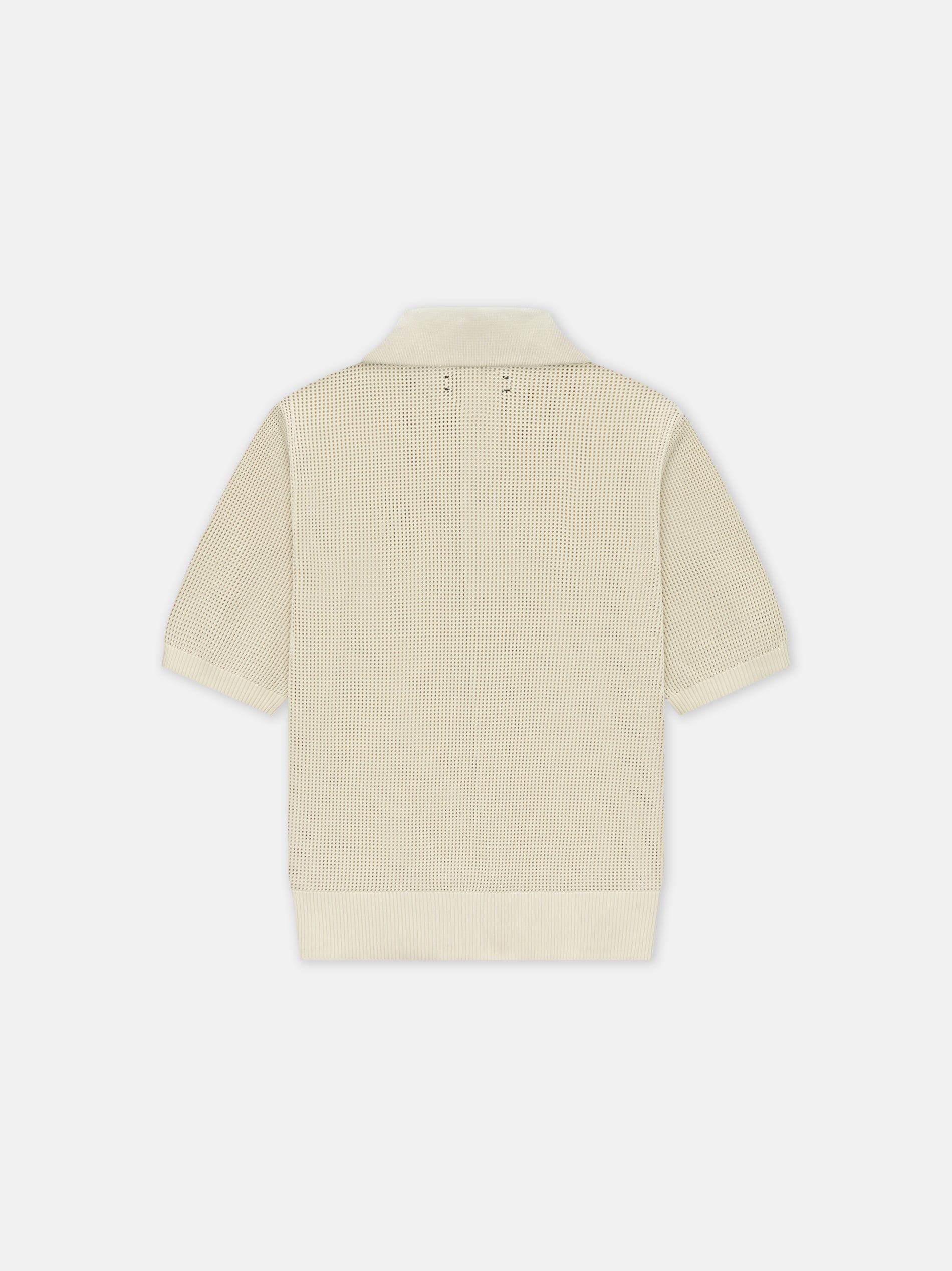 Amiri o1s1wg110825 MA Crochet Polo Shirt in Beige Size US L / EU 52-54 / 3 - 2 Thumbnail