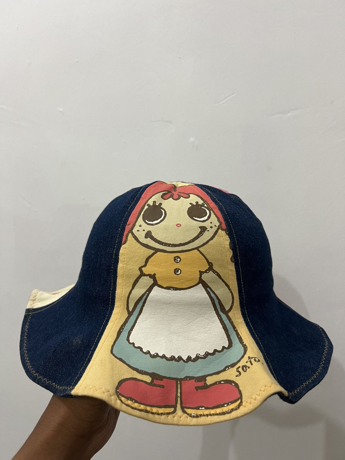 Japanese Brand Bruyant Archive Denime Patchwork Hat Size ONE SIZE - 2 Thumbnail