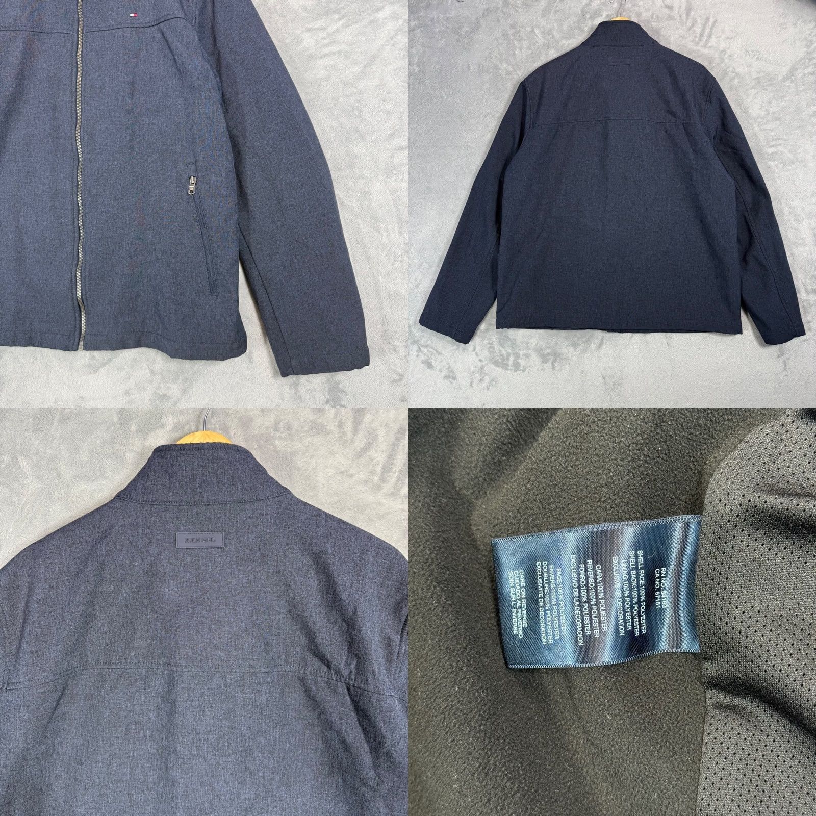Tommy Hilfiger Tommy Hilfiger Men's Jacket Full Zip Soft Shell Heather Navy XL Size US XL / EU 56 / 4 - 8 Thumbnail