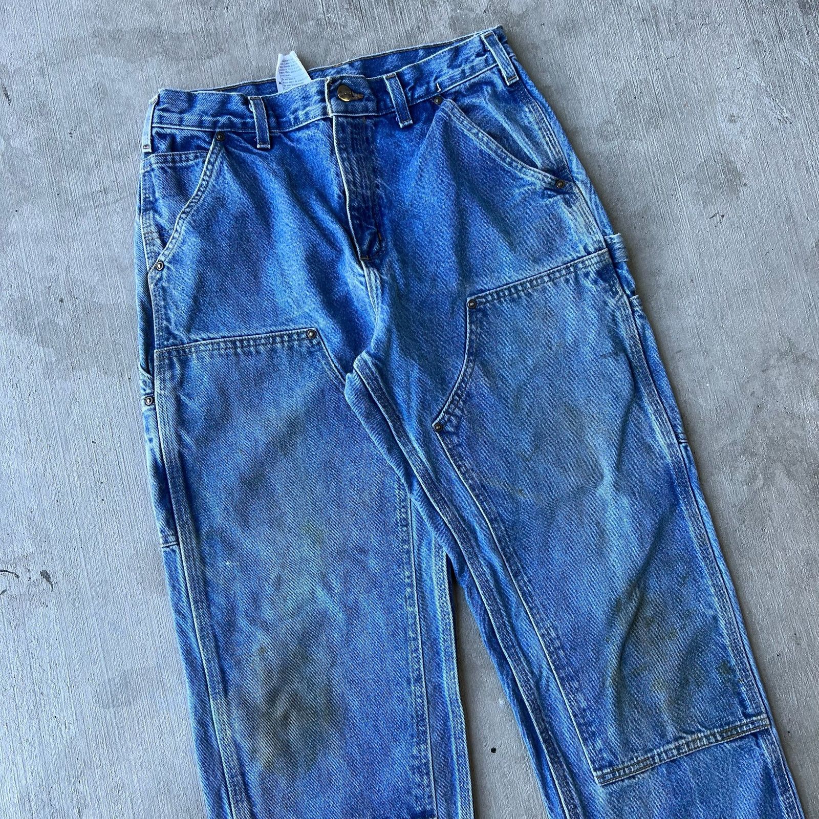 Carhartt × Vintage Carhartt denim blue jean double knee work carpenter pants Size US 30 / EU 46 - 4 Thumbnail