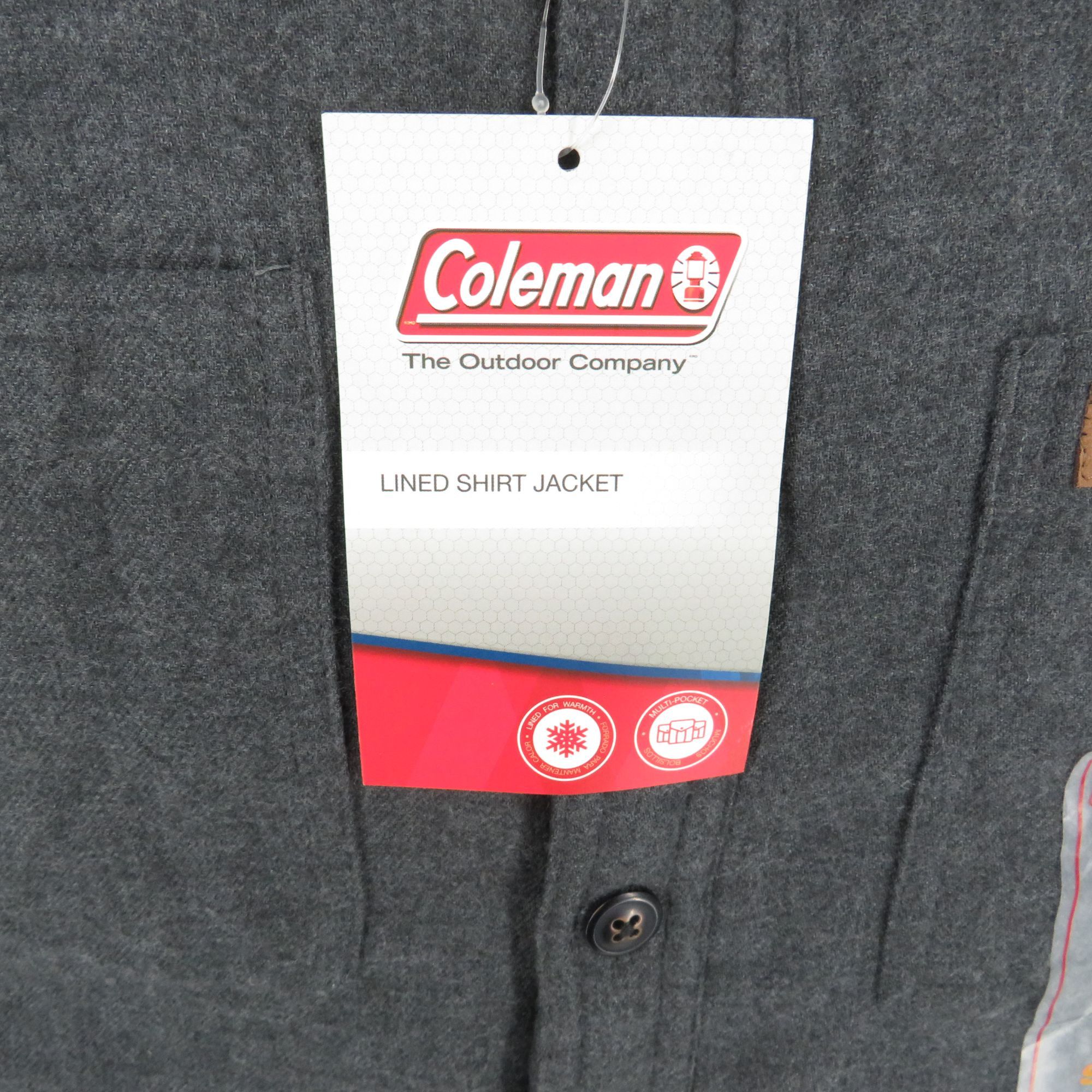 Coleman Coleman Charcoal Heather Lined Shirt Jacket S Button Front N Size US S / EU 44-46 / 1 - 4 Thumbnail