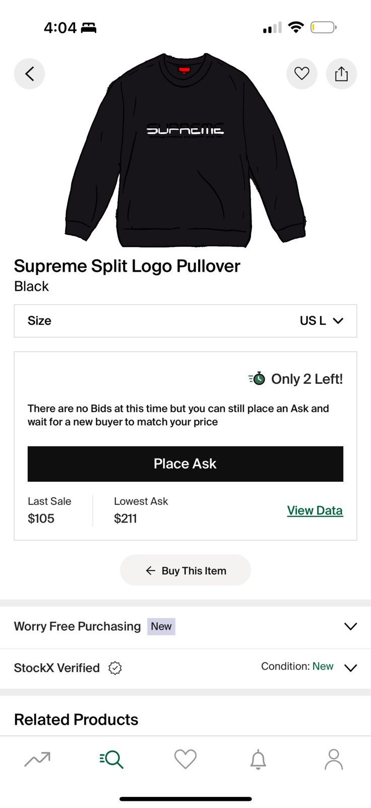 Supreme SUPREME Split Logo Knit Pullover SS21 Size US S / EU 44-46 / 1 - 9 Thumbnail